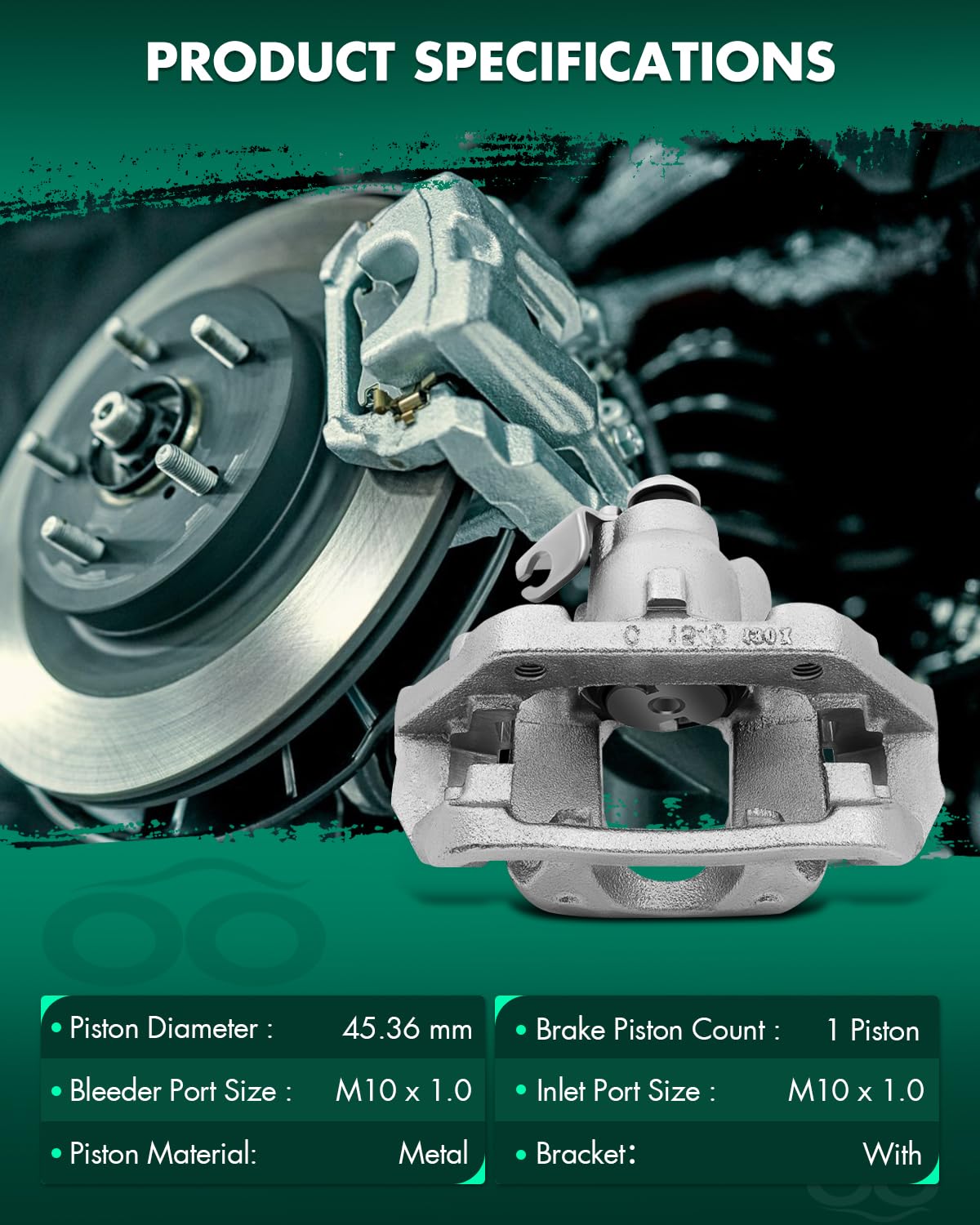 Scitoo 18B5262 Rear Right Disc Brake Caliper Assembly W/Bracket For Ford For Explorer 2011-2015,For Ford For Flex 2010-2014,For