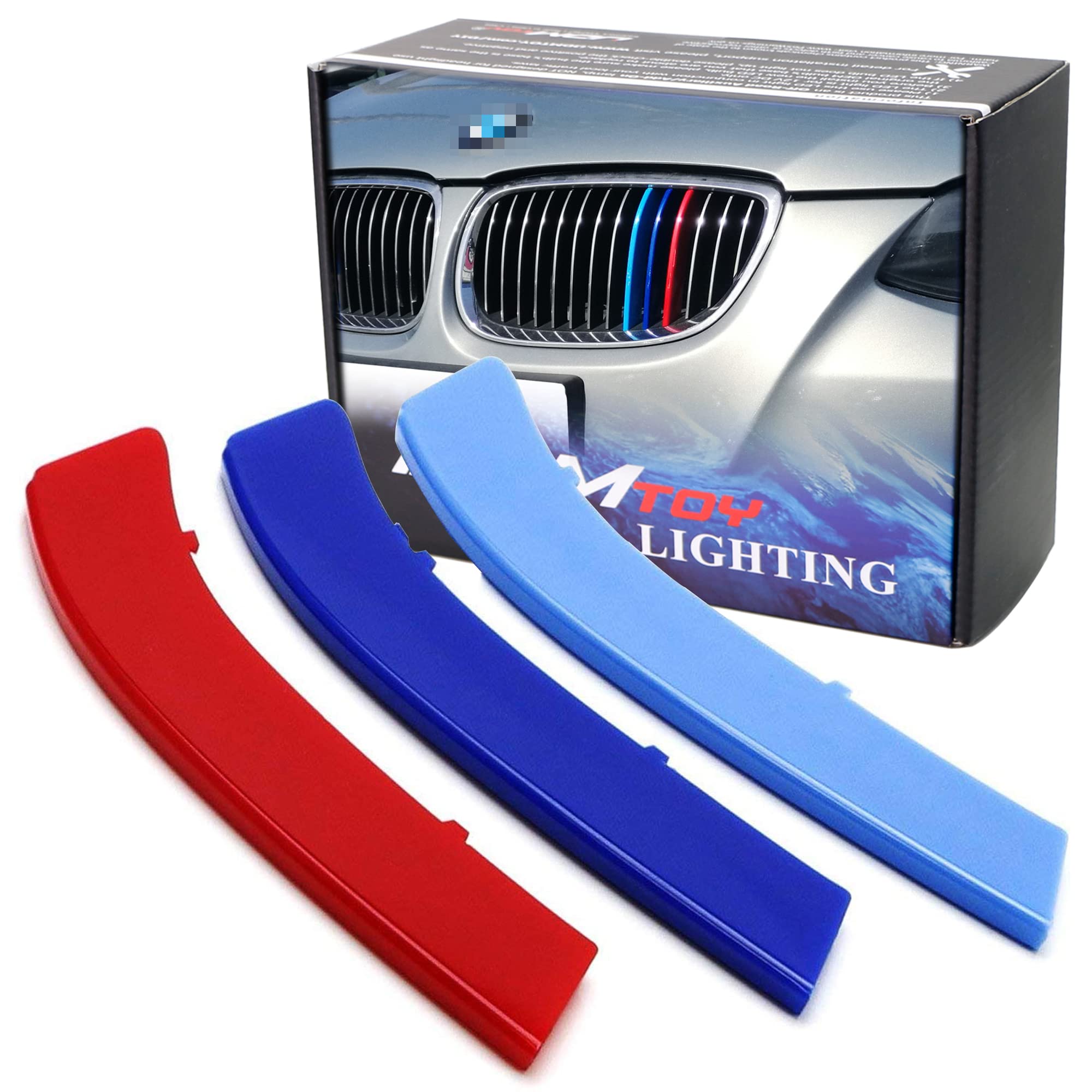 Ijdmtoy Exact Fit ///M-Colored Grille Insert Trims Compatible With 2007-2010 Bmw E92/E93 Pre-Lci 3 Series 2-Door Coupe 325I 328I