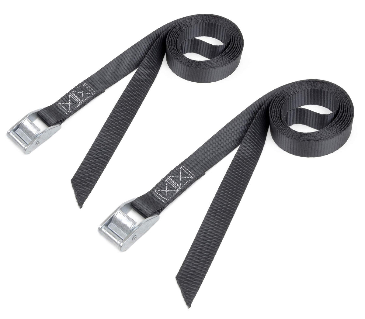 Powertye 1In X 8Ft Lashing Strap With Cam Buckle - Made In Usa - 200 Lb. Working Load Limit / 600 Lb. Breaking Strength - Black