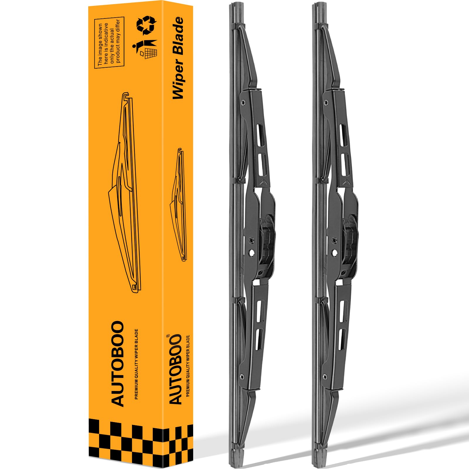 Autoboo Replacement For Jeep Wrangler Front Windshield Wiper Blades 2007-2017- Wiper Blade 15 +15 Inch (Set Of 2)