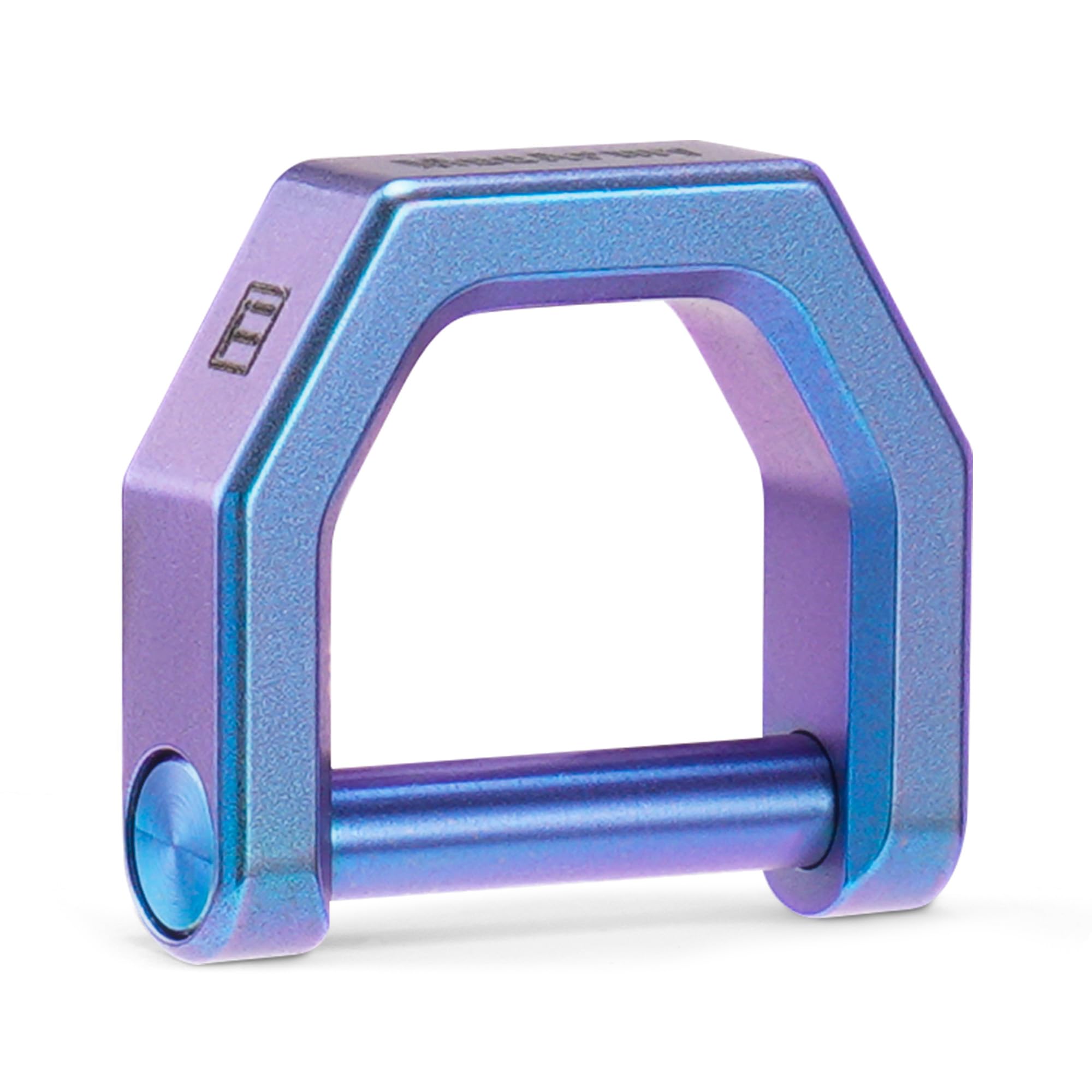 Mecarmy Ch2 Titanium D Shape Key Ring, Utility Keyring With Screw Shackle, Key Ring Car Key Tool For Everyday Carry, Keychain Holder Accessories (Blue Medium)