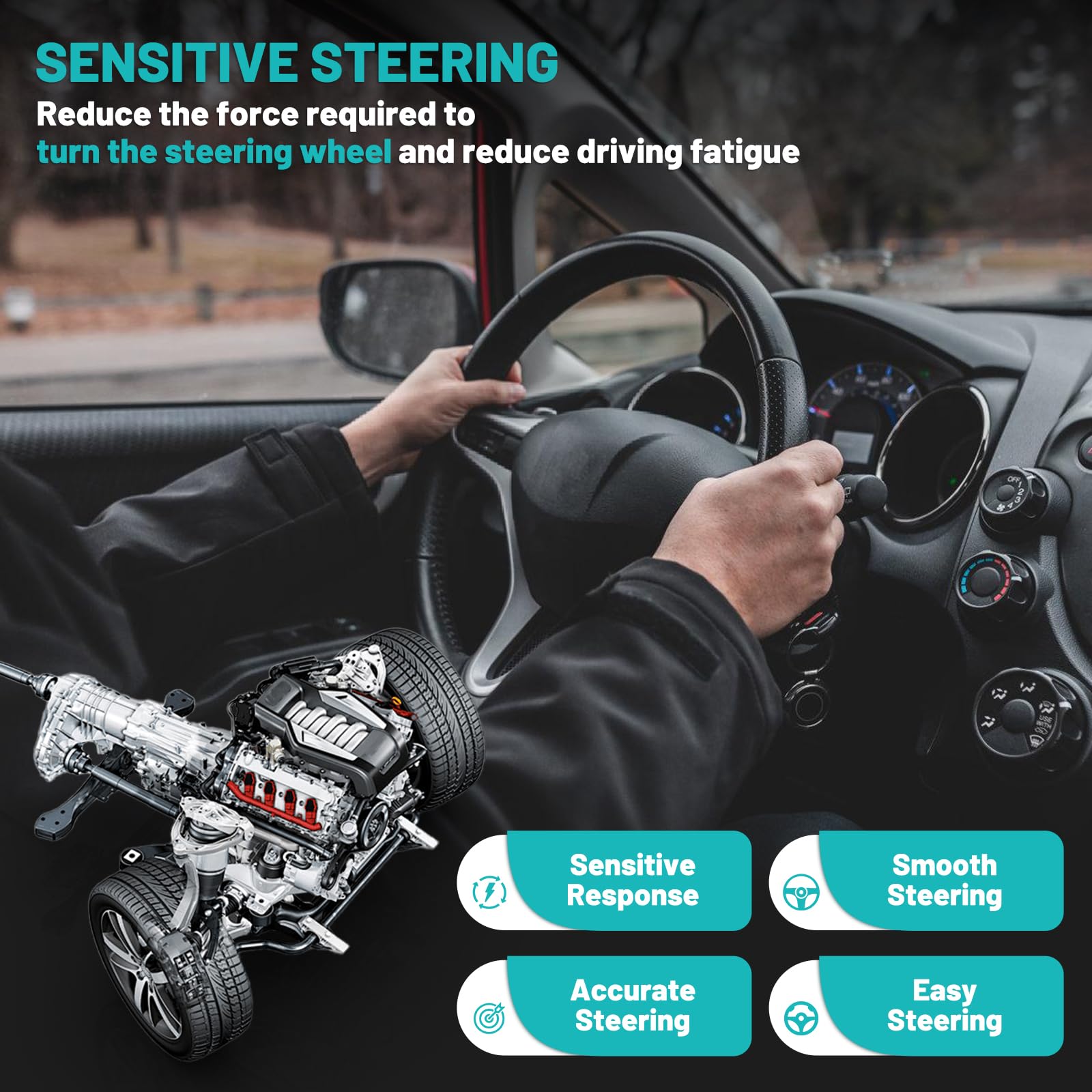 Farrme 21-5441 Power Steering Pump With Pulley Fit For Honda Pilot 3.5L 05-08,For Acura Tl 3.2L 04-08,For Acura Tl 3.5L 07-08 Au