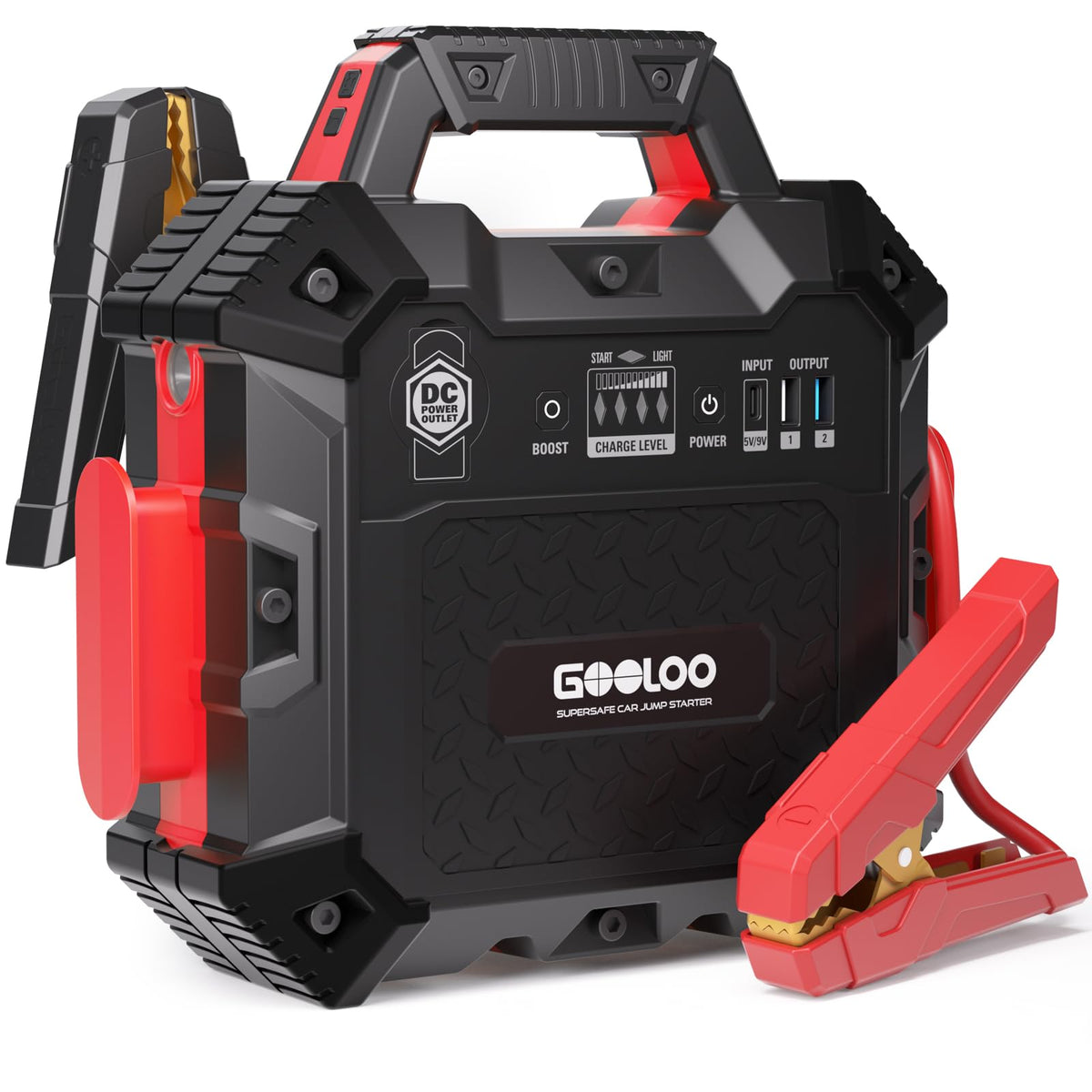 GOOLOO 6750A Jump Starter GT-Truck, Heavy Duty Car Jumper Starter (for Up to 13L Diesel & All Gas Engines), Lithium Jump Box, Su