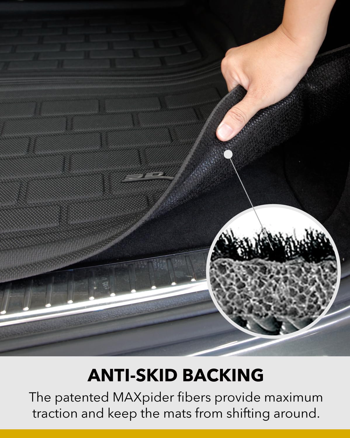 3D Maxpider Audi A3 / S3 Sedan 2015-2020 Kagu Black Stowable Cargo Liner