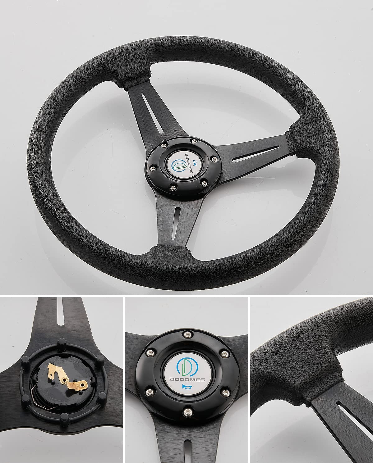 Racing/Golf Cart Steering Wheel Universal Fit Car and Club Car DS &Precedent EZGO Yamaha Golf cart 13.8   /350mm 6 Bolts Grip Vi