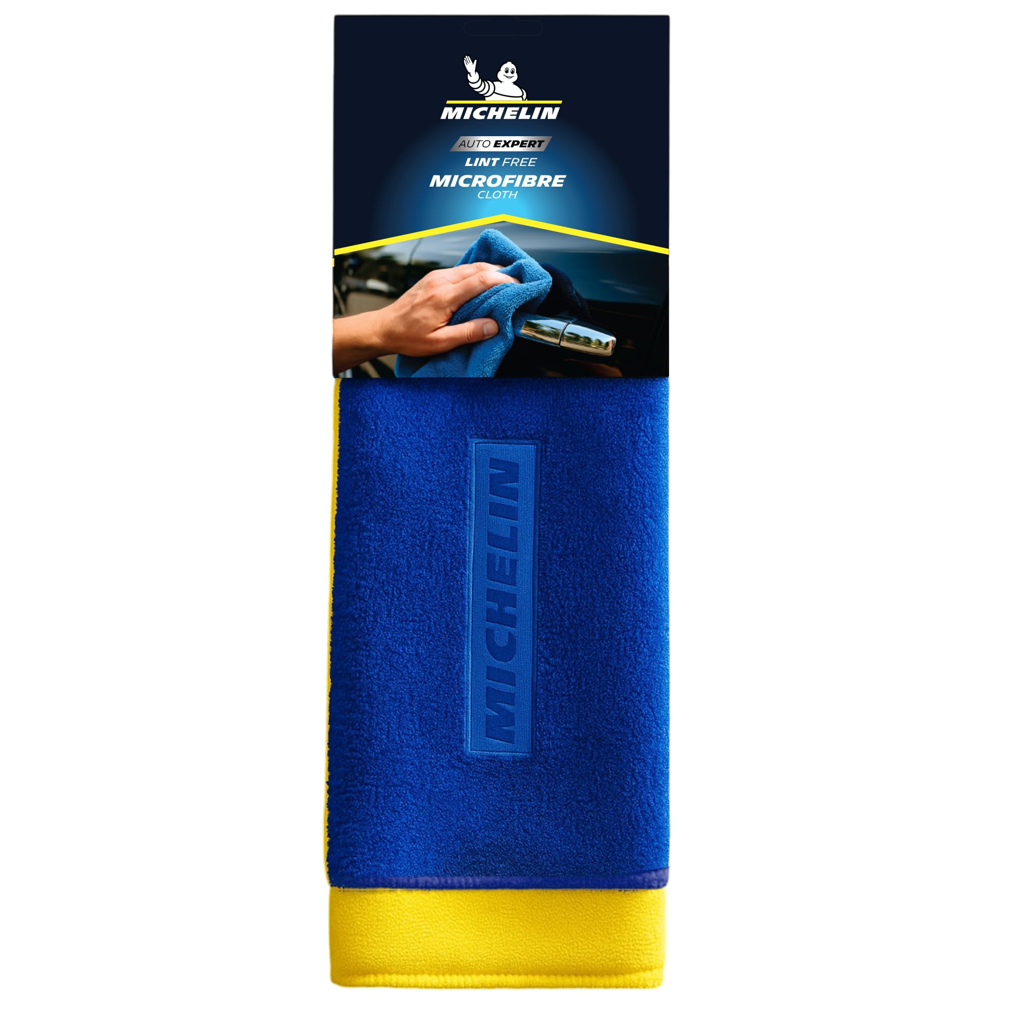 MICHELIN 350 GSM Microfiber Cloth Pack of 2 (40x40 cm) | Soft, Lightweight & Super Absorbent | LintFree, ScratchFree & QuickD