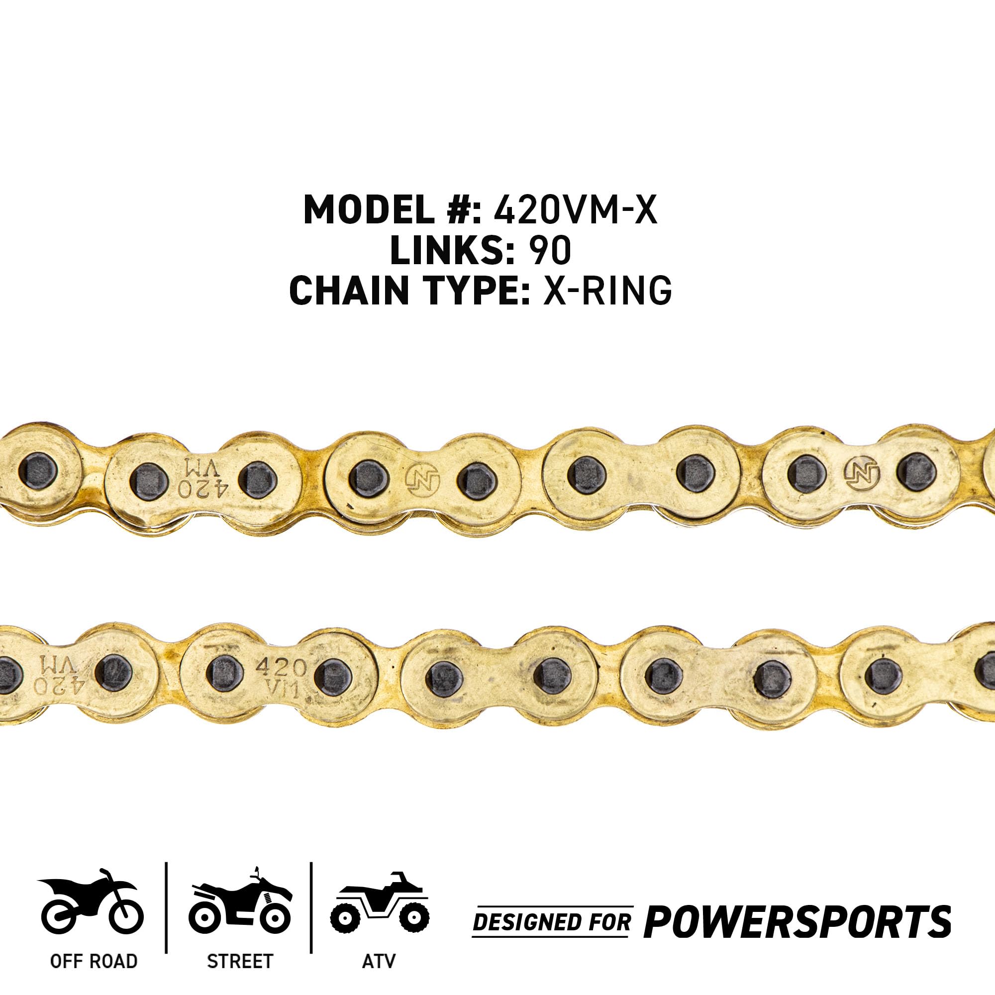 Niche Gold 420 X-Ring Chain 90 Links With Connecting Master Link