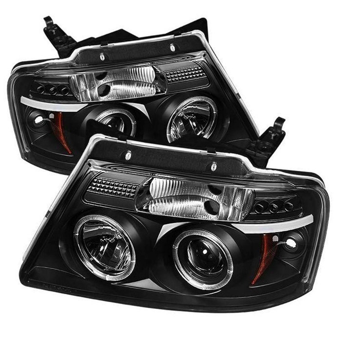 Spyder Auto 5010209 Ford F150 04-08 Projector Headlights - Version 2 - Led Halo - Led (Replaceable Leds) - Black - High H1 (Incl
