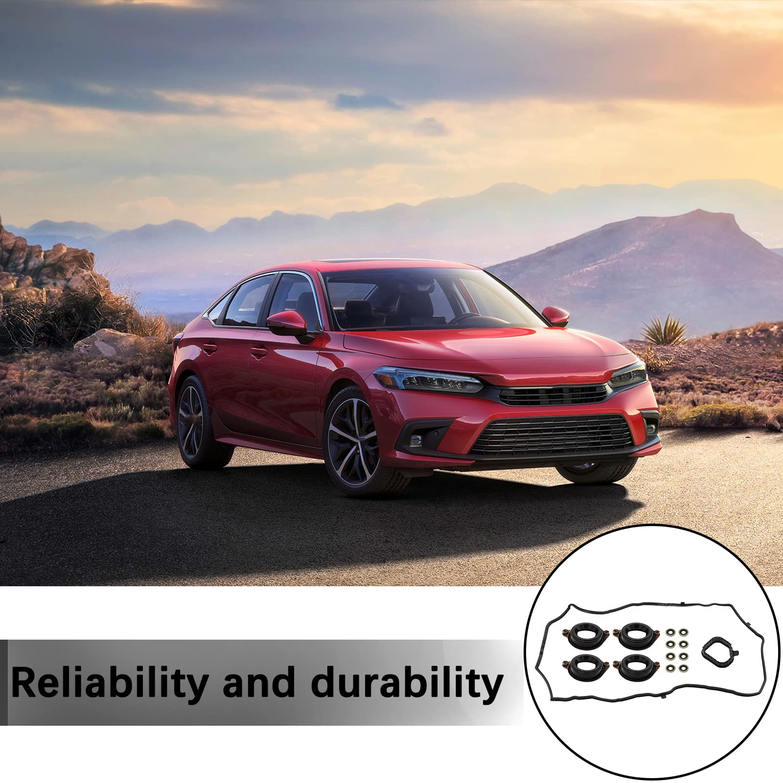 Engine Valve Cover Gasket Set Replace 12030-5A2-A01 For 2013-2017 Honda Accord 2DR EX EXL LX-S Models,2013-2014 Honda Accord 4DR