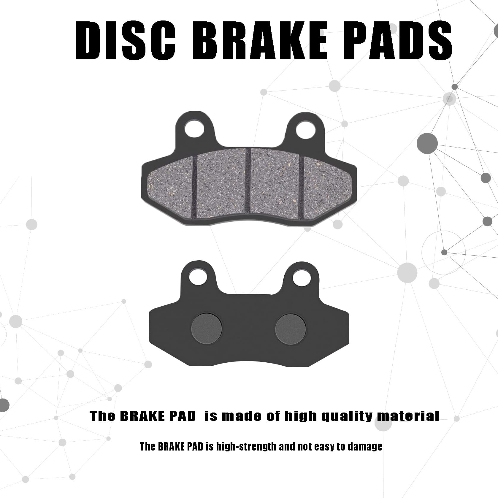 2PCS Brake Pads Set for 150cc 200cc 250cc ATV Dirt Bike Pit Bike Go Kart,Yerf-Dog Spiderbox 150cc GX150 go kart Gy6 49cc 50cc 12