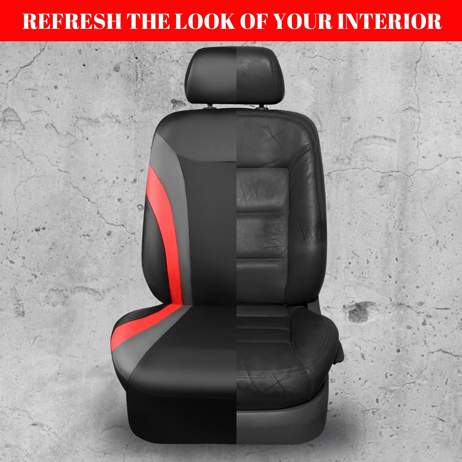 Car Pass Leather Car Seat Covers Full Set,Waterproof Automotive Seat Covers For Cars Suv Sedan Truck,Airbag Compatible,5Mm Compo