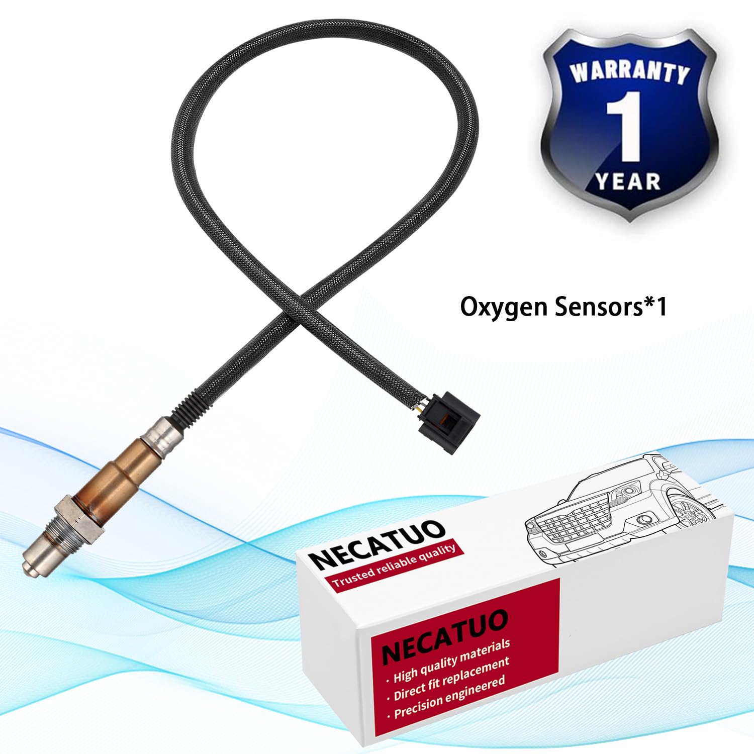 Necatuo 250-25087 Upstream Oem Oxygen Sensor O2 Sensor Compatible With Bmw 550I 650I 750I X5 X6 Mini Cooper R60 Replace 17187 11