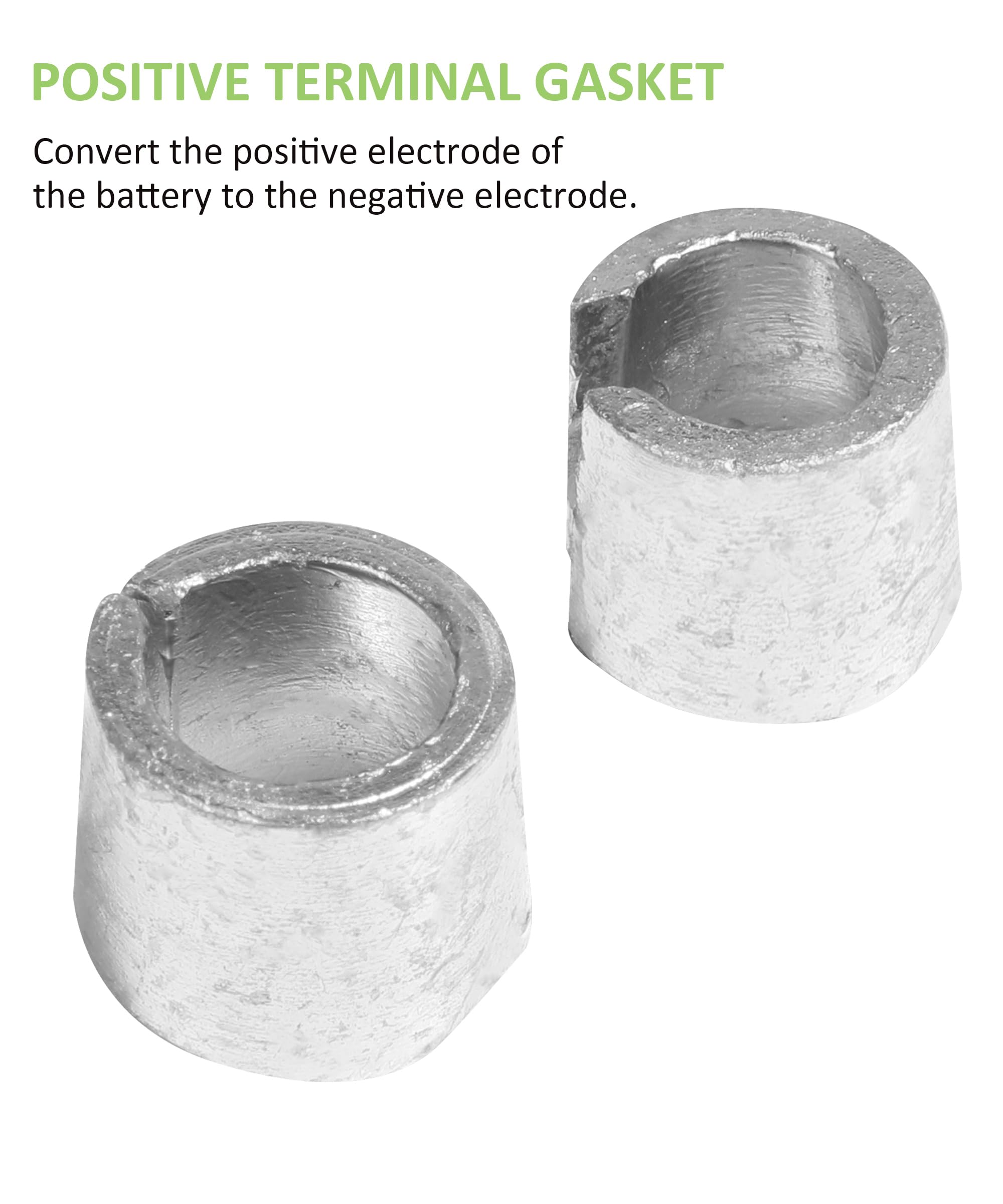 RACOONA 2 Pairs Battery Post Shims,Battery Terminal Adapter,Battery Post Adapter,Car Accessories Battery Negative Battery Termin