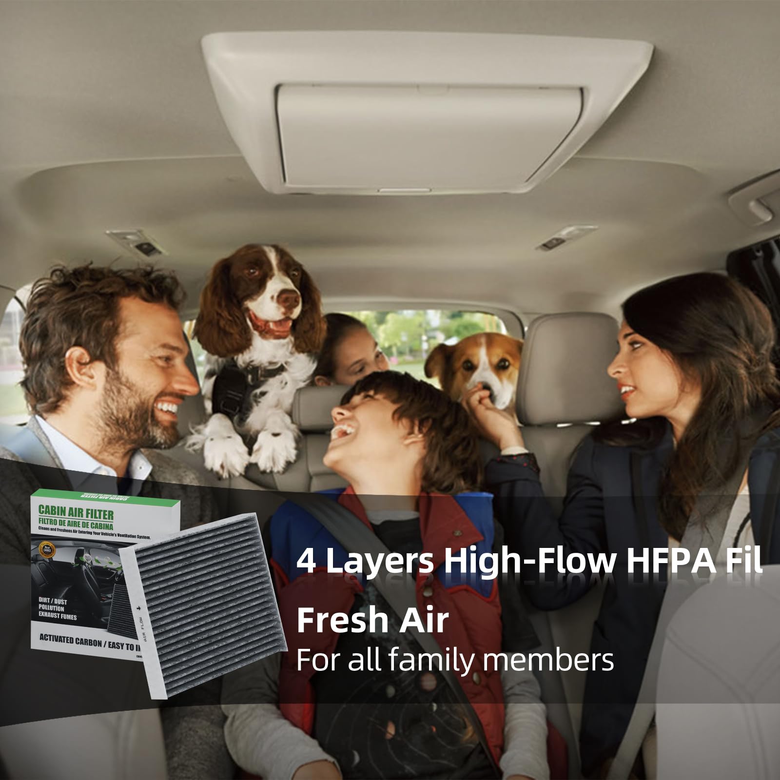 CF11671 Cabin Air Filter With Activated Carbon Compatible with RAM 1500 2500 3500 2016-2024, RAM 4500 5500 2016-2023, MAZDA CX-7