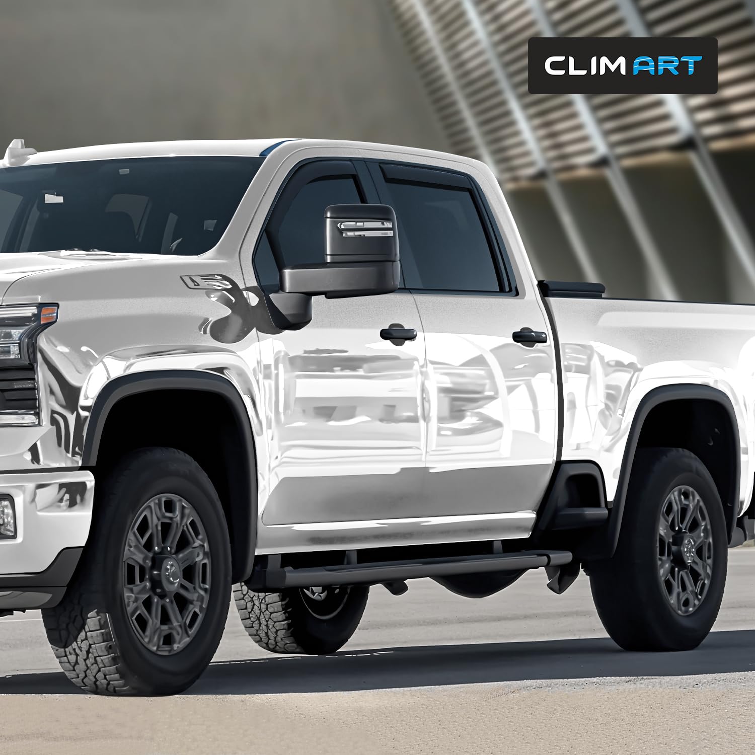 Clim Art In-Channel Incredibly Durable Rain Guards For Chevy Silverado/Sierra 2500Hd/3500Hd 2020-2025 Crew Cab, Original Window