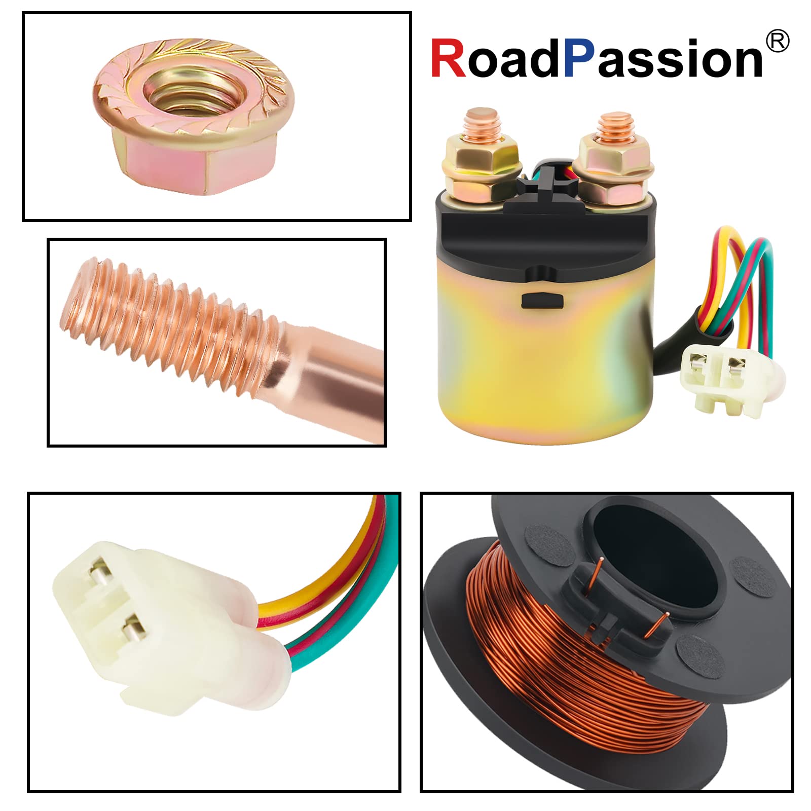 Road Passion Starter Solenoid Relay for Honda ATV TRX500 FOURTRAX Foreman Rubicon 2001-2011 TRX650 FOURTRAX Rincon 2003-2005 TRX