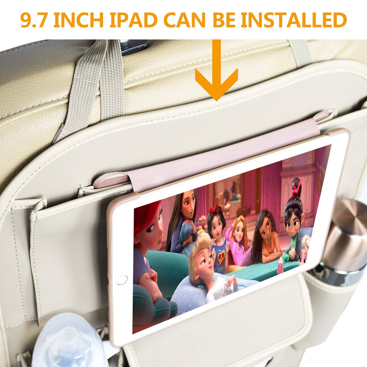 Viaviat Car Seat Organizers Waterproof Backseat Protector With Storage Pocket Large Leather Kick Mats For Kids Pets Automobile S