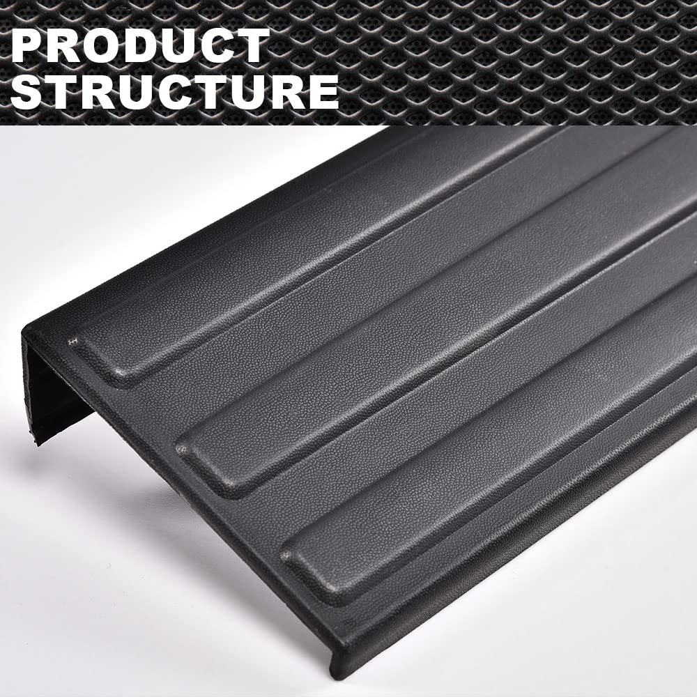 Pit66 3Pack Flex Step Center + Side Tailgate Molding Covers Left&Center&Right Compatible With Ford F150 F-150 2009-2014