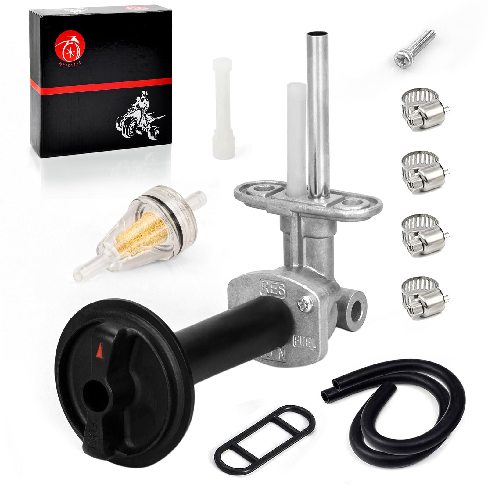 Moto1988 Petcock Fuel Cock & Lever For Yamaha Kodiak 400 2000-2006 Kodiak 450 2003-2006 Grizzly 450 2007-2011 Grizzly 400 2007-2