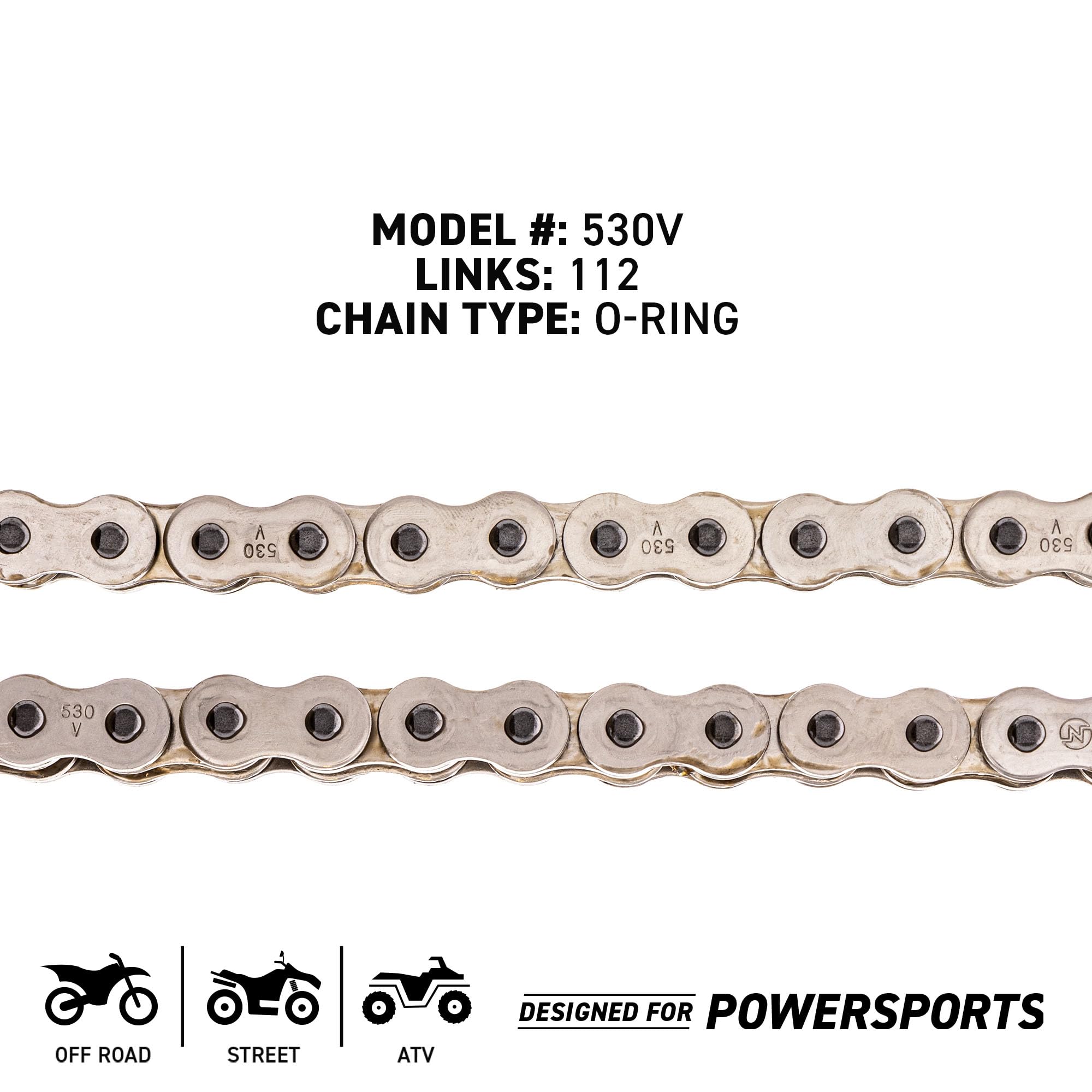 Niche 530 Drive Chain 112 Links O-Ring With Connecting Master Link For Motorcycle Atv Dirt Bike