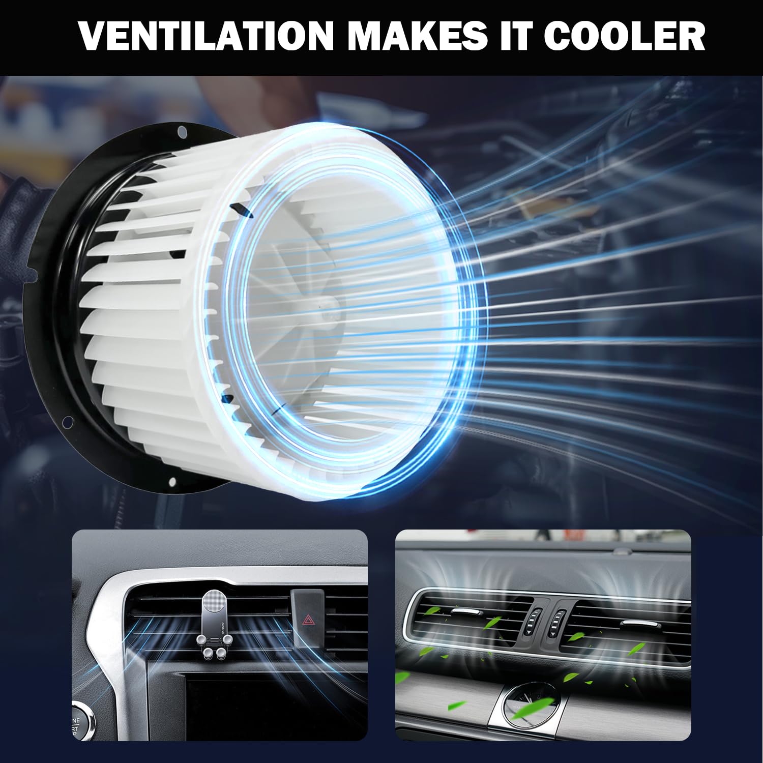 Aspligo 700099 Front Ac Heater Blower Motor Fan Fit For Ford F-250 F-350 F-450F- 550 Super Duty 1999 2000 2001 2002 2003 2004 20