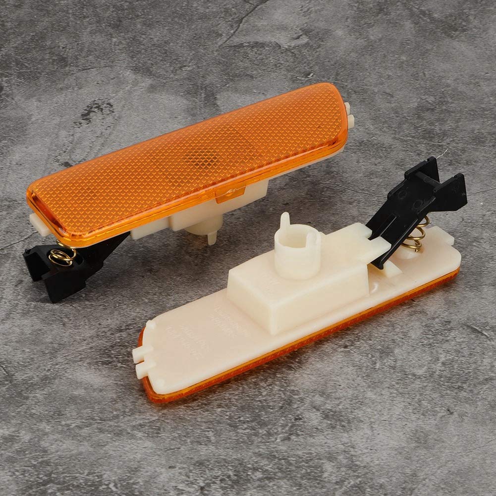 Suuonee Bumper Marker Side Light, 1 Pair Car Smoked Bumper Marker Side Light for GOLF for JETTA MK4 617215181853(Yellow)