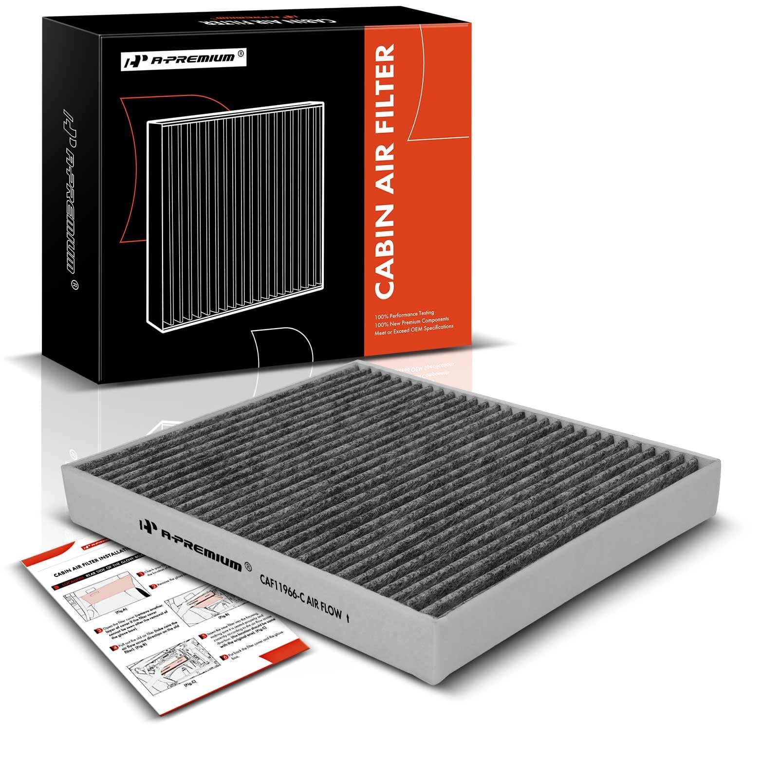 A-Premium Cabin Air Filter W/Activated Carbon Compatible With Chevy, Gmc, Cadillac & Buick - Camaro, Colorado, Equinox, Impala,