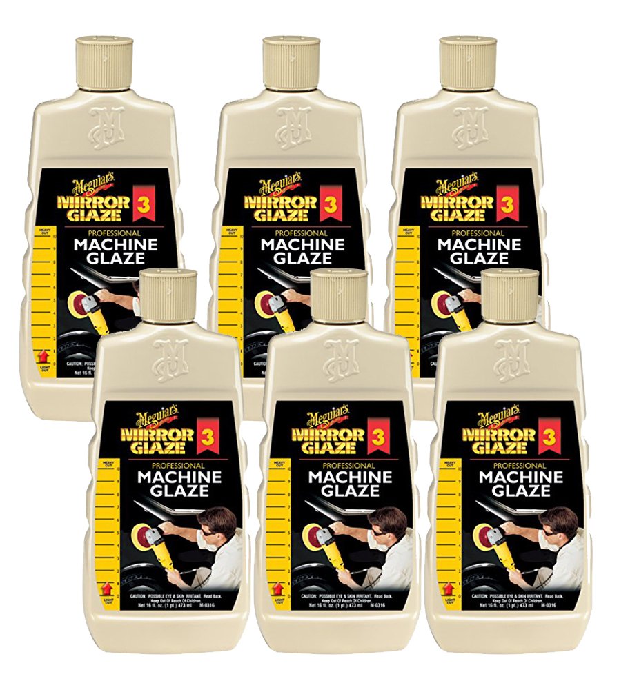 Meguiar 'S M0316 Mirror Glaze Machine Glaze - 6 Pack Of 16 Oz Bottles