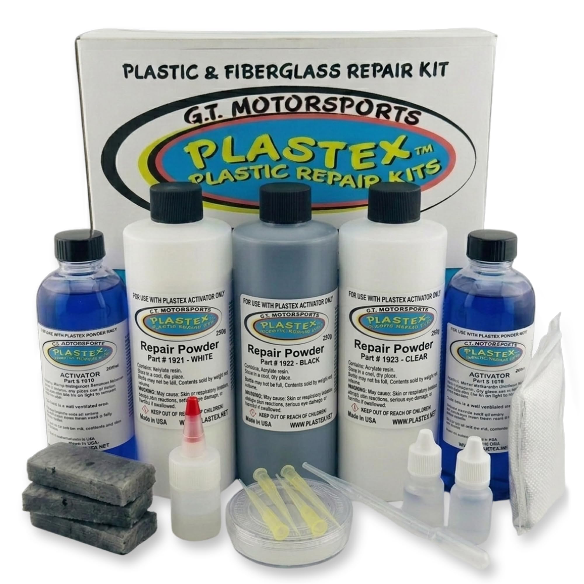 Plastex Plastic and Fiberglass Repair - Easily fix, Recreate Broken Plastic, Fiberglass Wood & More! Plastex Master XL Tech Kit