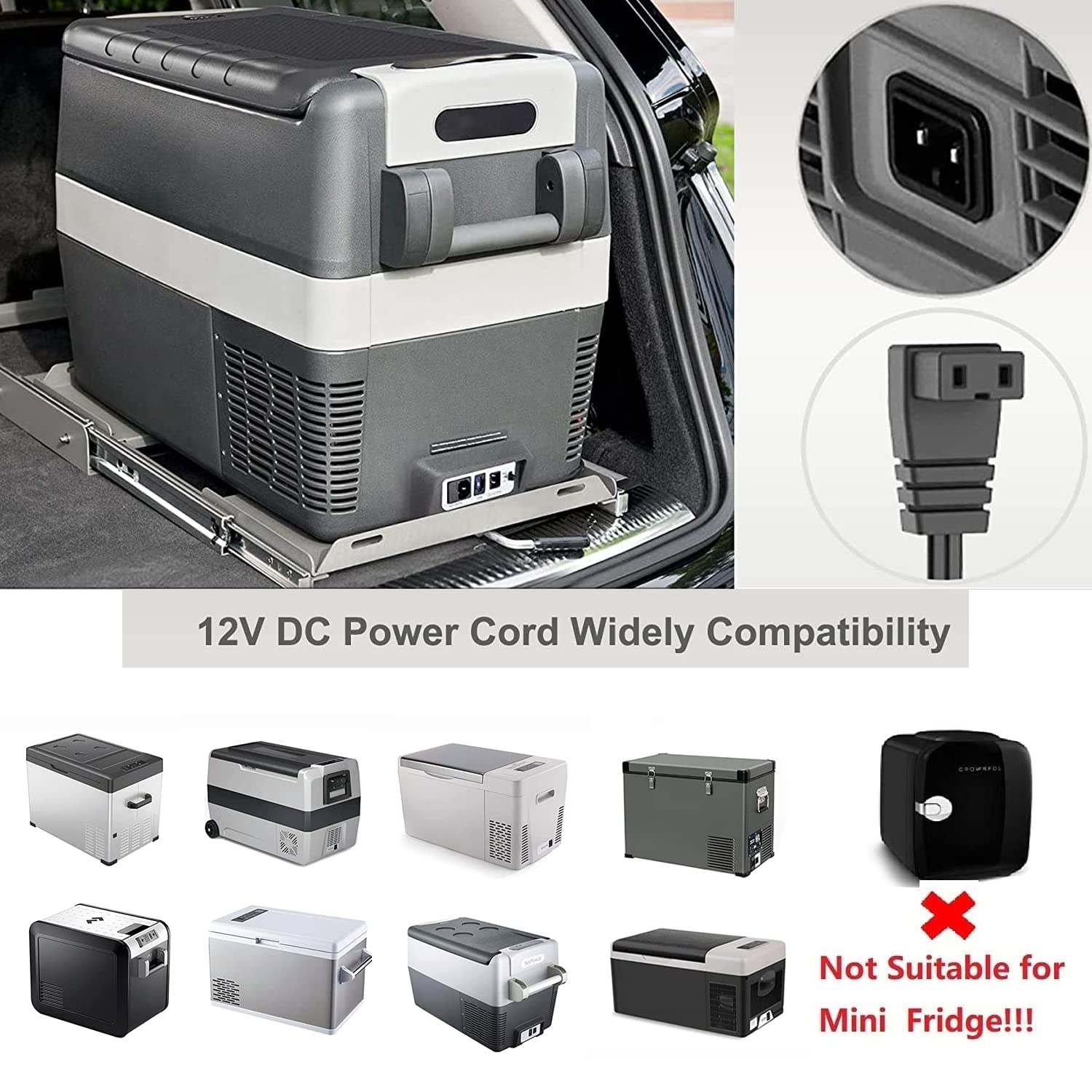 Kfd Dc Adapter Fridge Car Charger For Alpicool Dometic Arb Iceco Setpower Joytutus Rockpals Aspenora Ausranvik Astroai Kalamera Portable Refrigerator Car Freezer Cooler Cigarette Lighter Plug