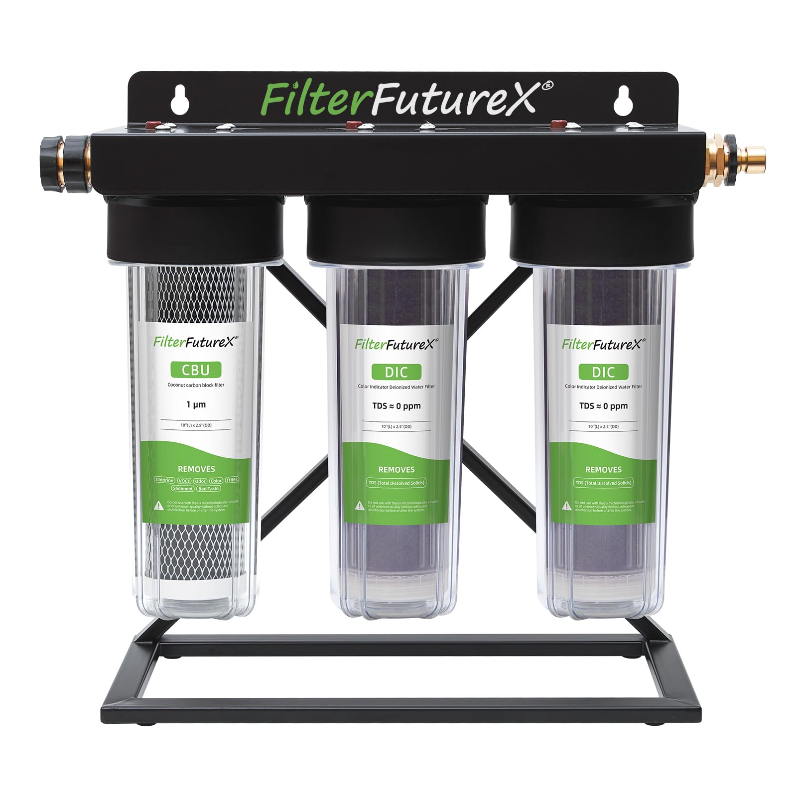 3 Stage Deionized Water car Wash System Spot Free Car Rinse Spotless car Washing Coconut Carbon Block Filter+2 DI Filters for Ca