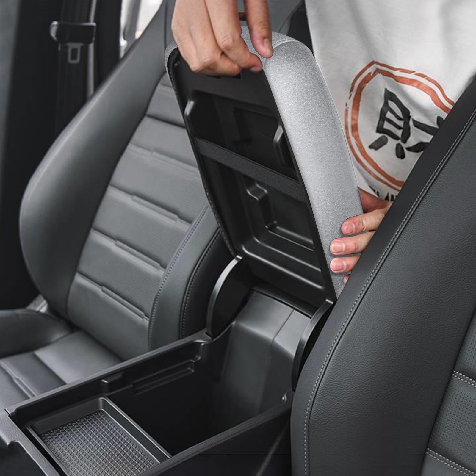 Aomsazto Gray Armrest Covers For 2007-2011 Toyota Camry