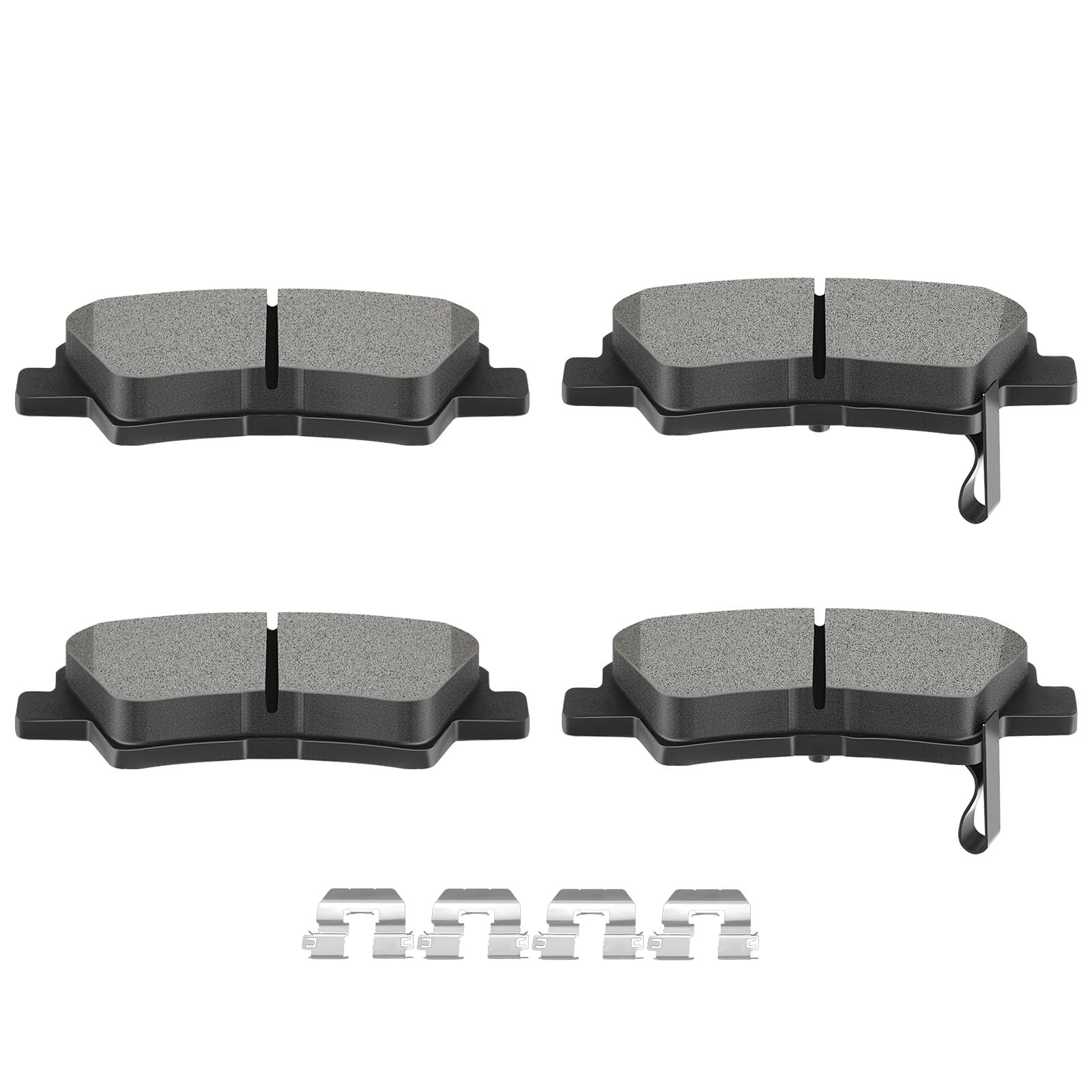 Scitoo D1544 Rear Semi-Metal Brake Pads Sets Fit For Hyundai Accent/Elantra/Elantra Gt/Sonata/Veloster,For Kia Cadenza/Forte/For