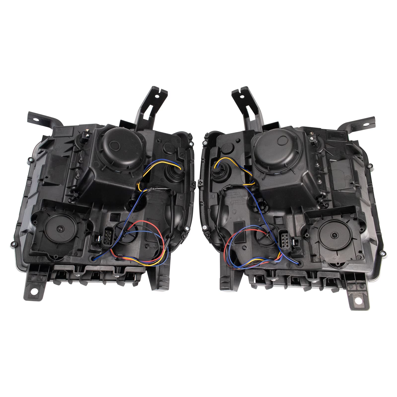 Trq Headlight Assembly Set Headlights Driver & Passenger Side Compatible With 2014-2018 Gmc Sierra 1500 2015-2019 Sierra 2500 Hd