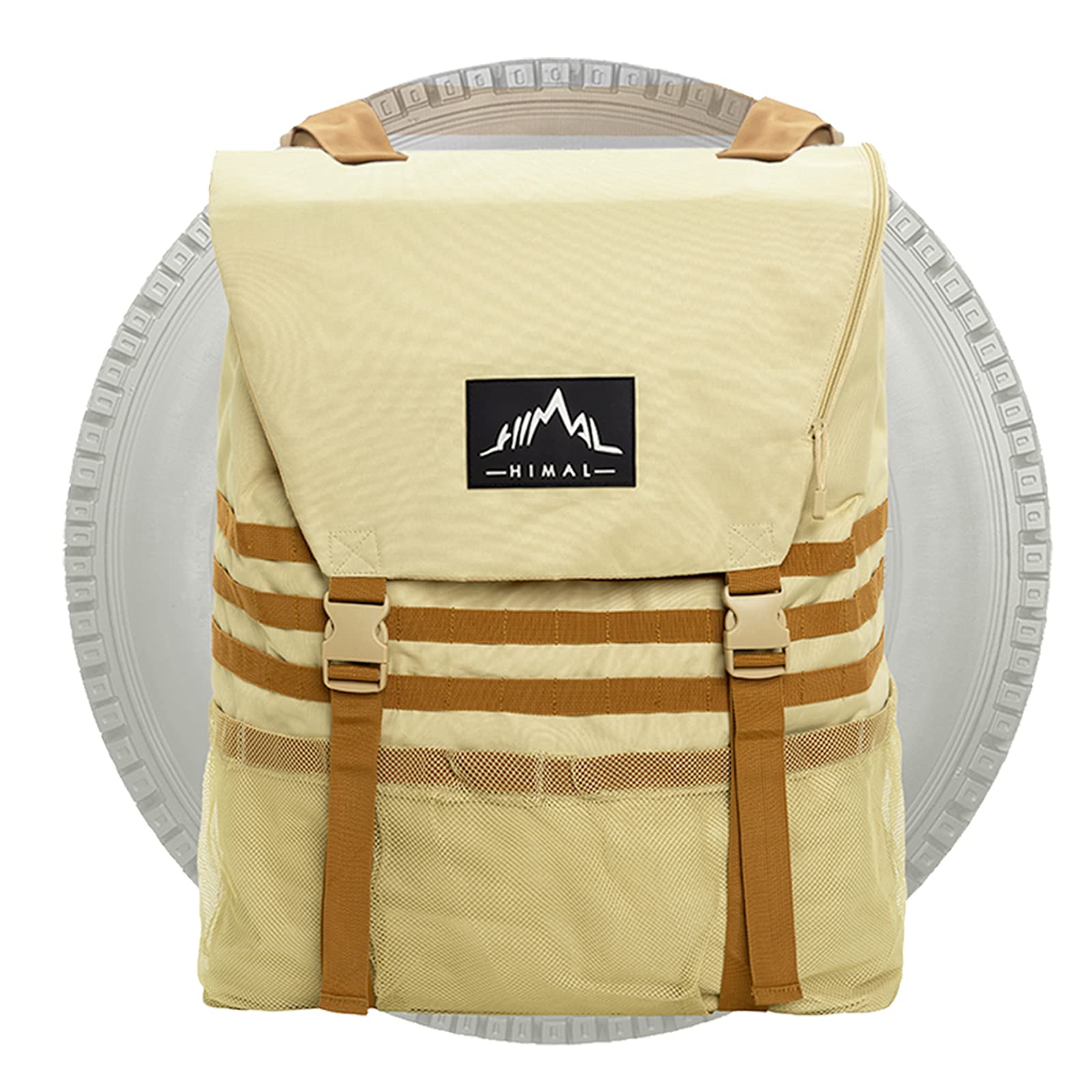 Himal Outdoors Spare Tire Trash Bag, Spare Tire Storage Bag,Suv Trunk Organizer For Outdoor Off-Road Recovery Gear,Beige