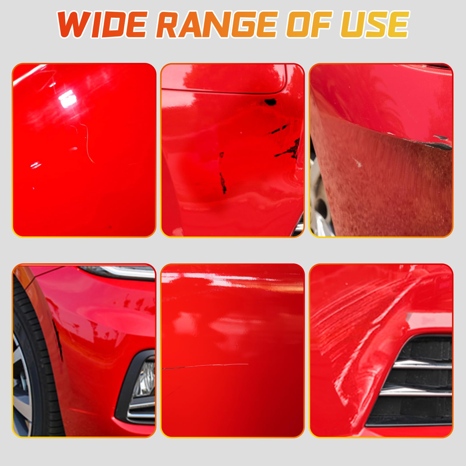 Red Touch Up Paint Pen For Cars, Car Paint Scratch Repair, Two-In-One Car Touch Up Paint Fill Paint Pen, Quick & Easy Solution T