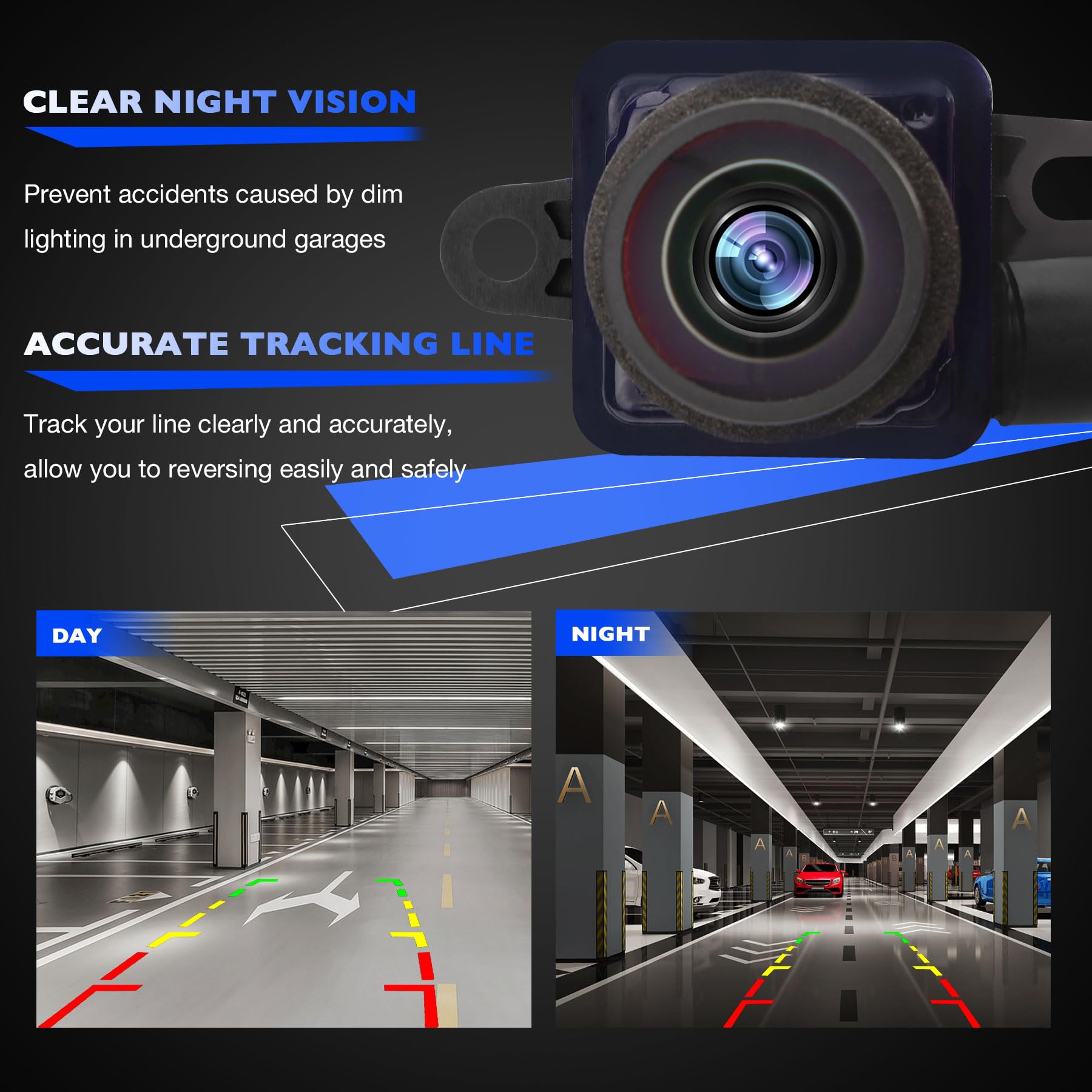 Rear View Backup Camera, Compatible With 2011-2020 Chrysler Town Country Dodge Grand Caravan, 170Wide-Angle Hd Color Night Visio