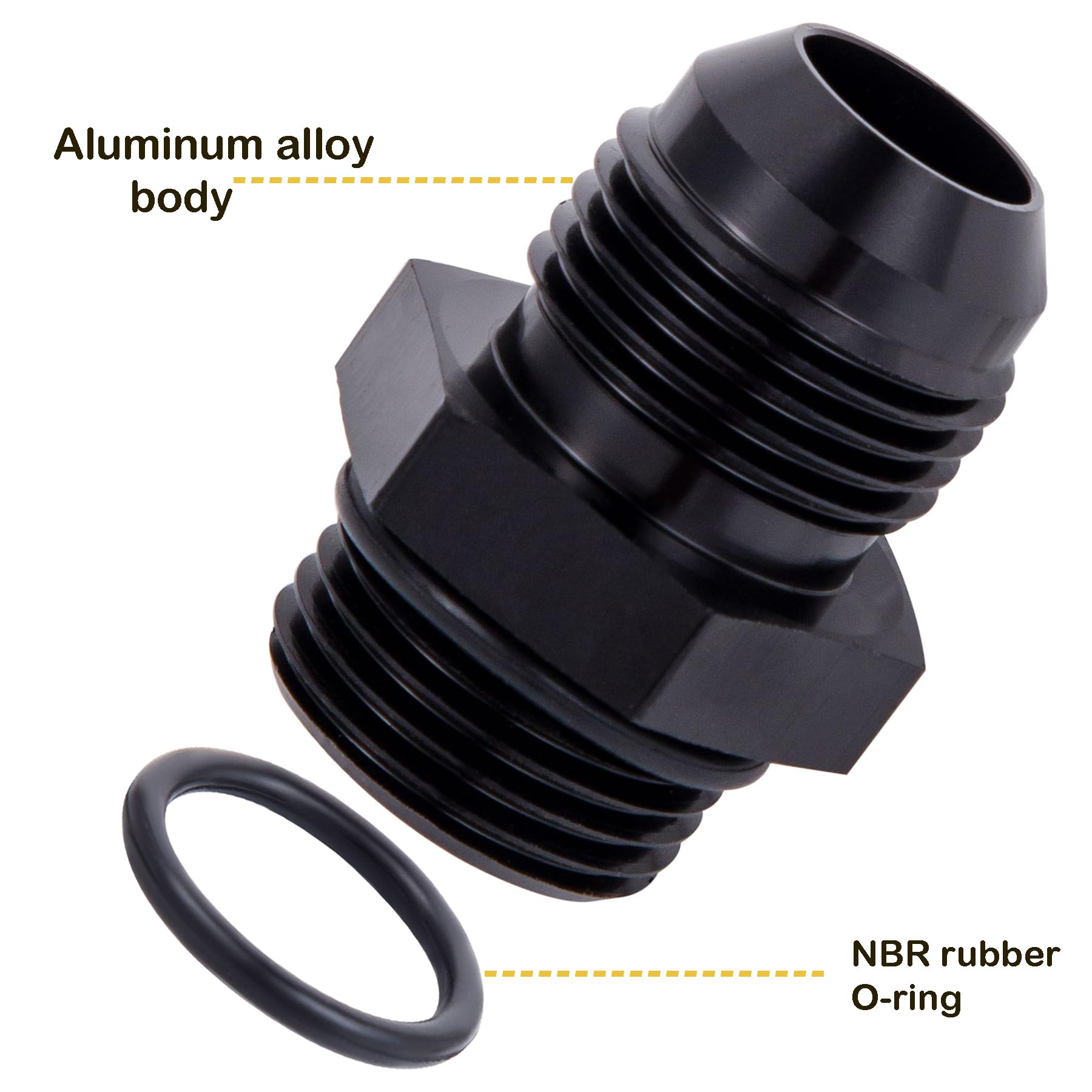 Breezliy 8An Male Flare To An8 Orb Male O-Ring Fitting Adapter 2Pcs (8An To8An Orb 2Pack)