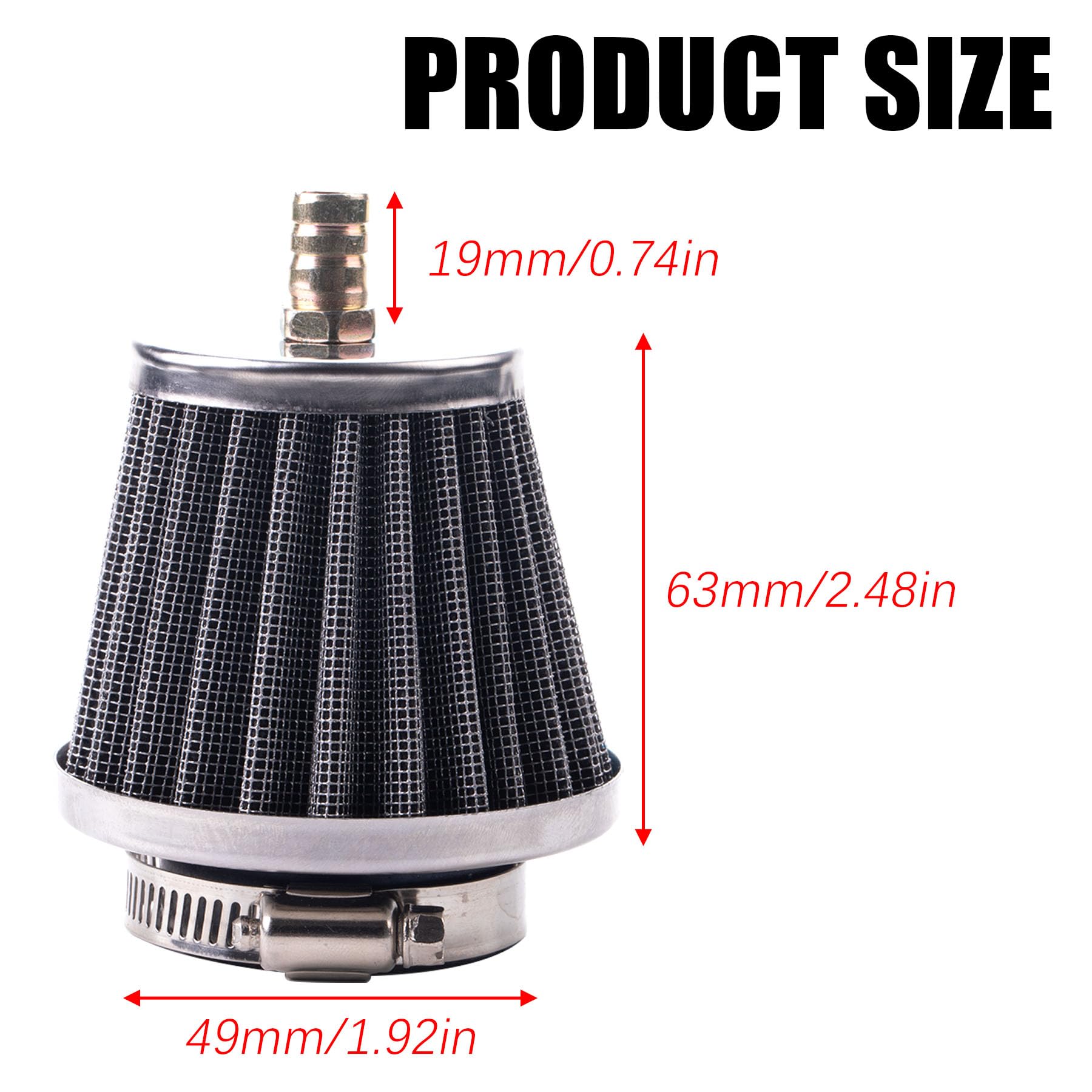 Ciom 35Mm Air Filter For 50Cc 70Cc 90Cc 110Cc 125Cc 150Cc Atv Quad Dirt Bike Pit Bike Dune 4 Wheeler Buggy