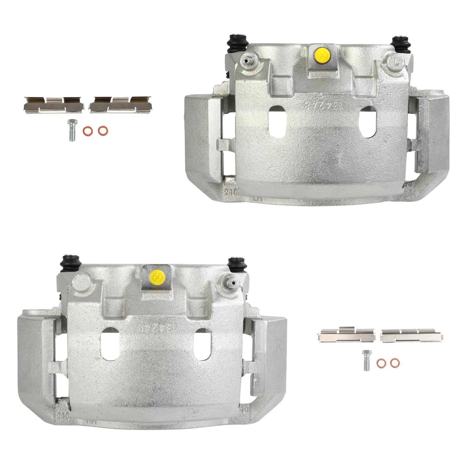cciyu 18B4747 18B4746 Front Left & Right Brake Caliper with Bracket Fit For Dodge For Ram 2500 2000-2002,For Dodge For Ram 3500 
