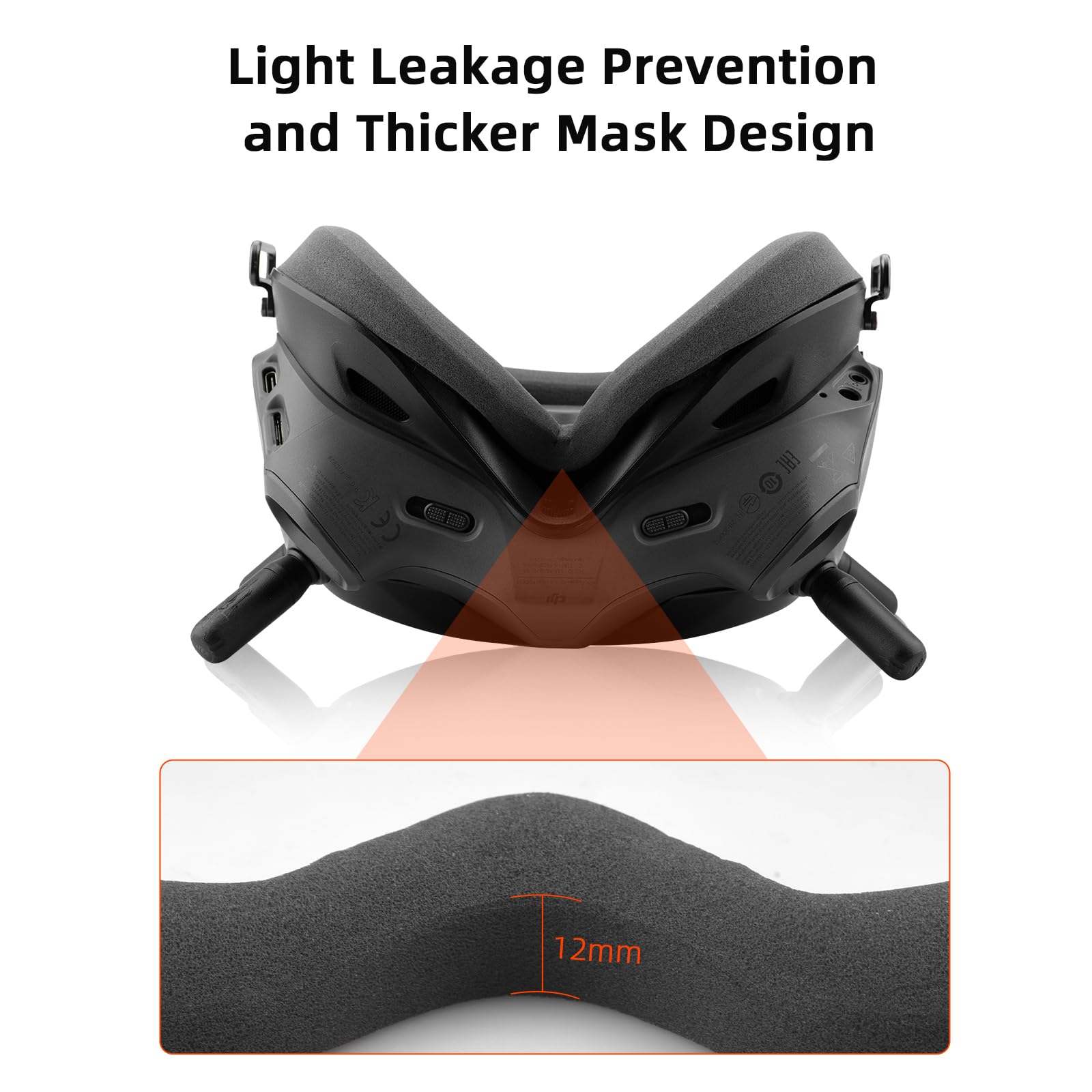 HeiyRC Foam Padding for DJI Goggles V2, Replacement Face Cushion Faceplate Compatible with DJI FPV Combo/Avata Accessories - Upg