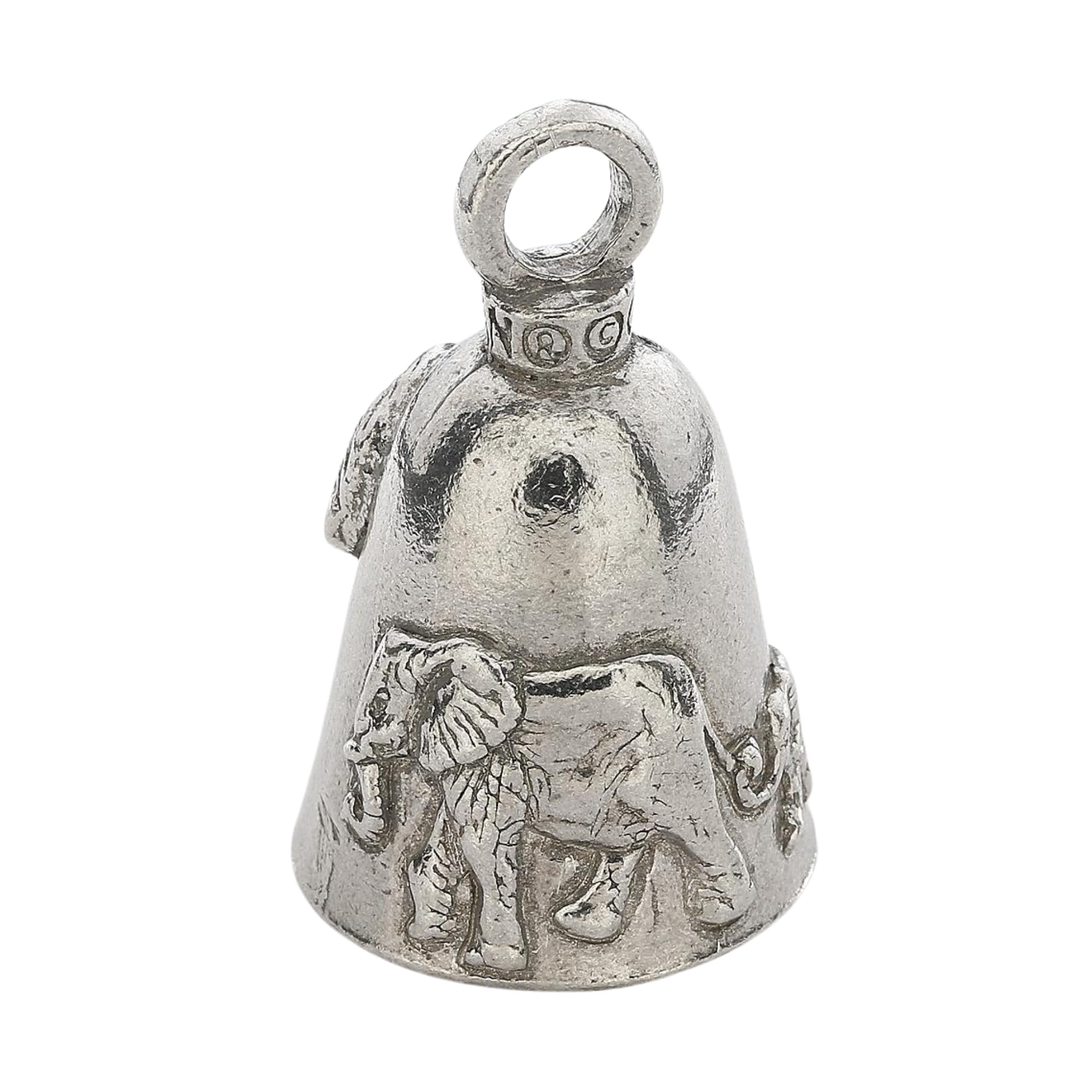 Guardian Bell Elephant Good Luck Bell W/Keyring & Black Velvet Gift Bag | Motorcycle Bell | Lead-Free Pewter | Good Luck Gift To