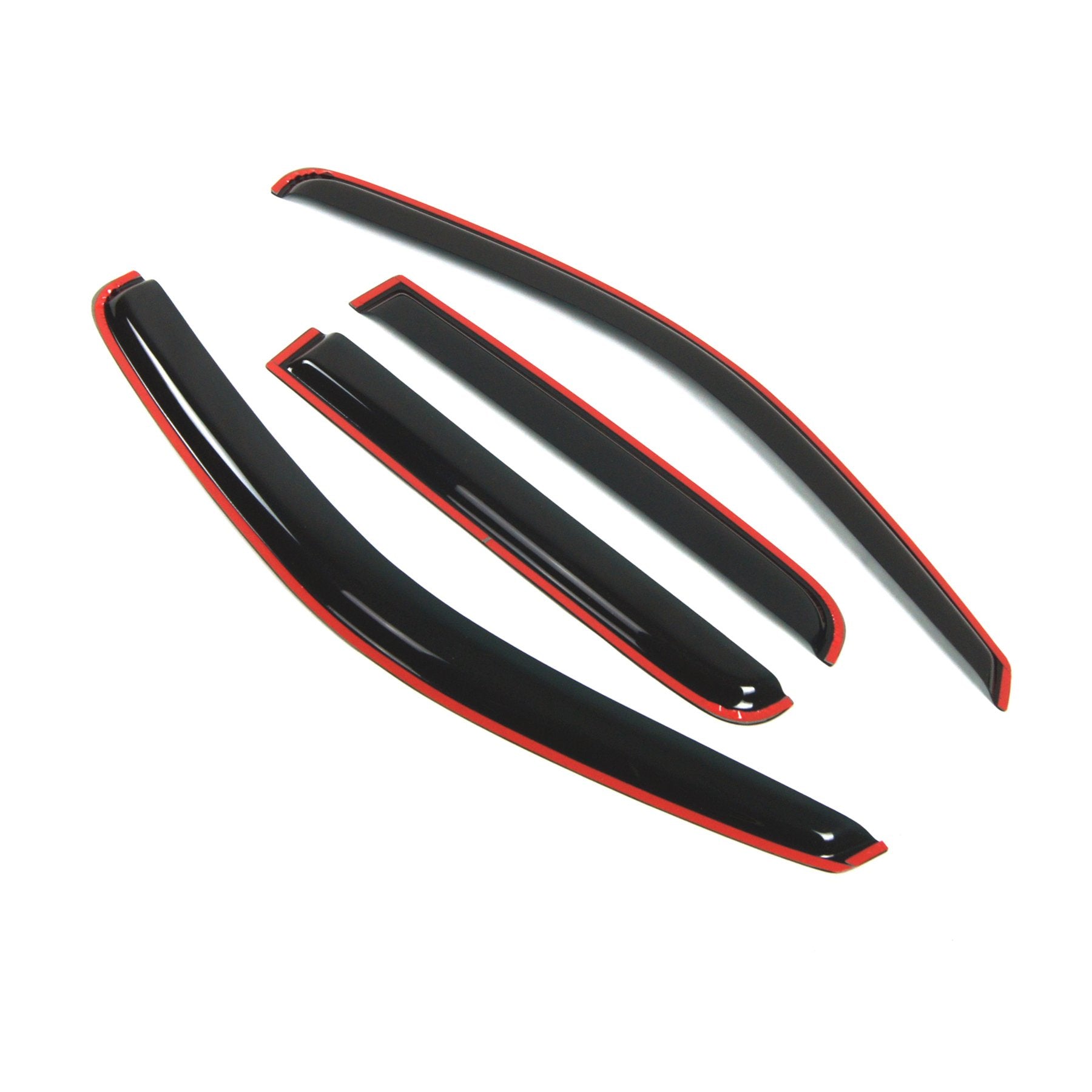 Tuningpros Window Visor Compatible With 2000-2004 Dodge Dakota Quad Cab, Dgwv2-114I In-Channel Deflector Rain Guard Dark Smoke,