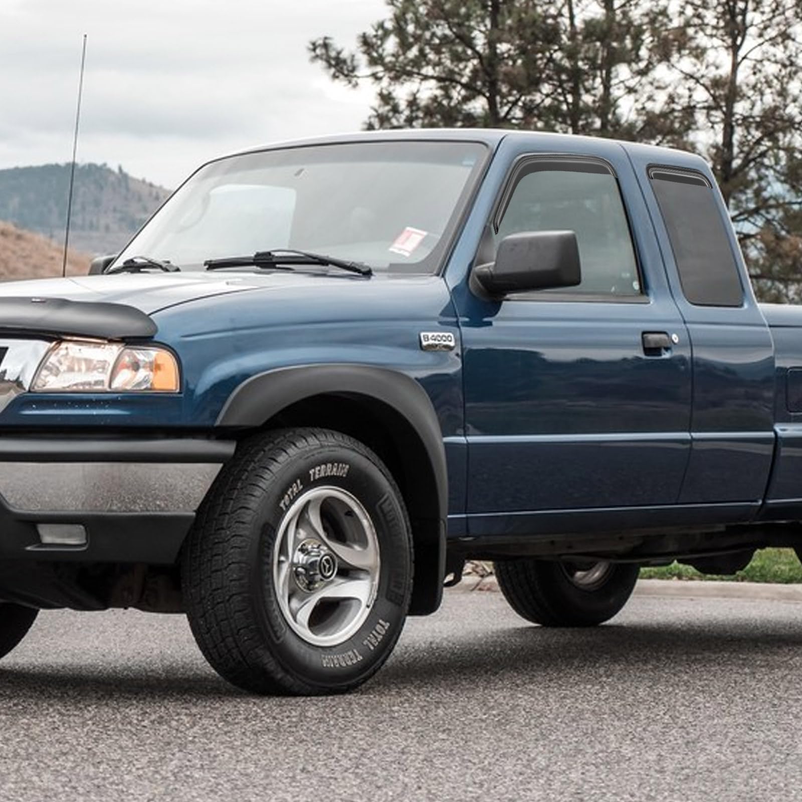 Cxdar Window Rain Guards For 1999-2011 Ford Ranger Supercab, In-Channel Vent Visors Shades Wind Deflectors For 99-08 Mazda B3000