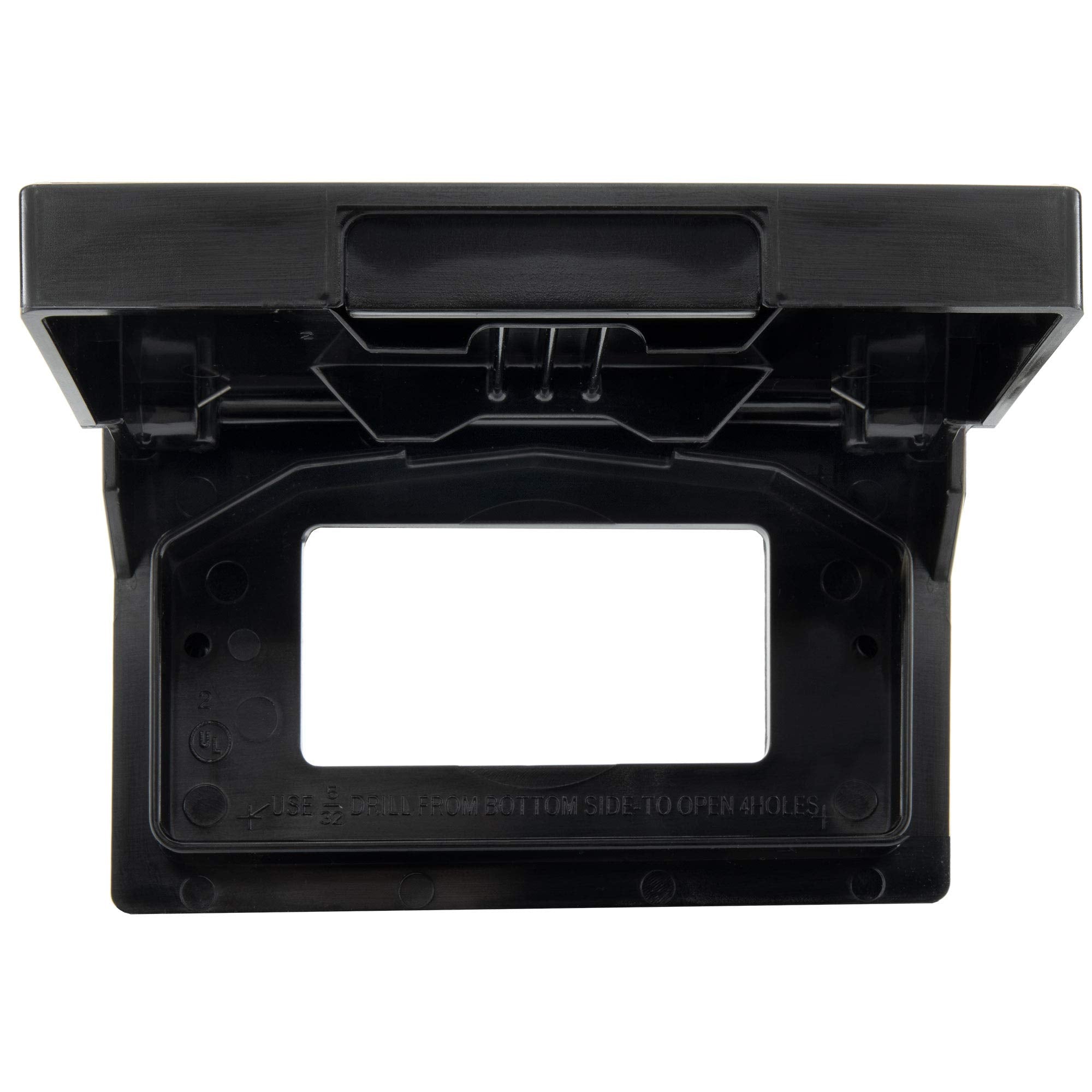 RecPro Black Weatherproof RV Exterior Power Outlet Cover Plate for GFI/GFCI Receptacles