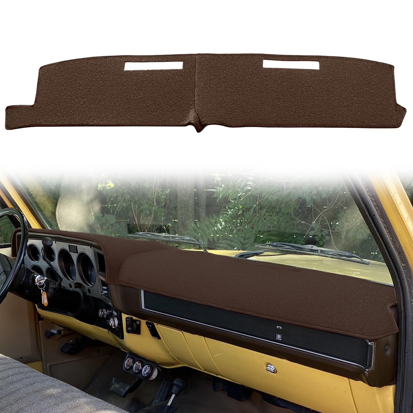 Dash Cover Mat Custom Fit For 1981-1991 Chevrolet Chevy C/K/R/V Series Suburban Blazer,Gmc C/K/R/V Series Jimmy,Dashboard Cover