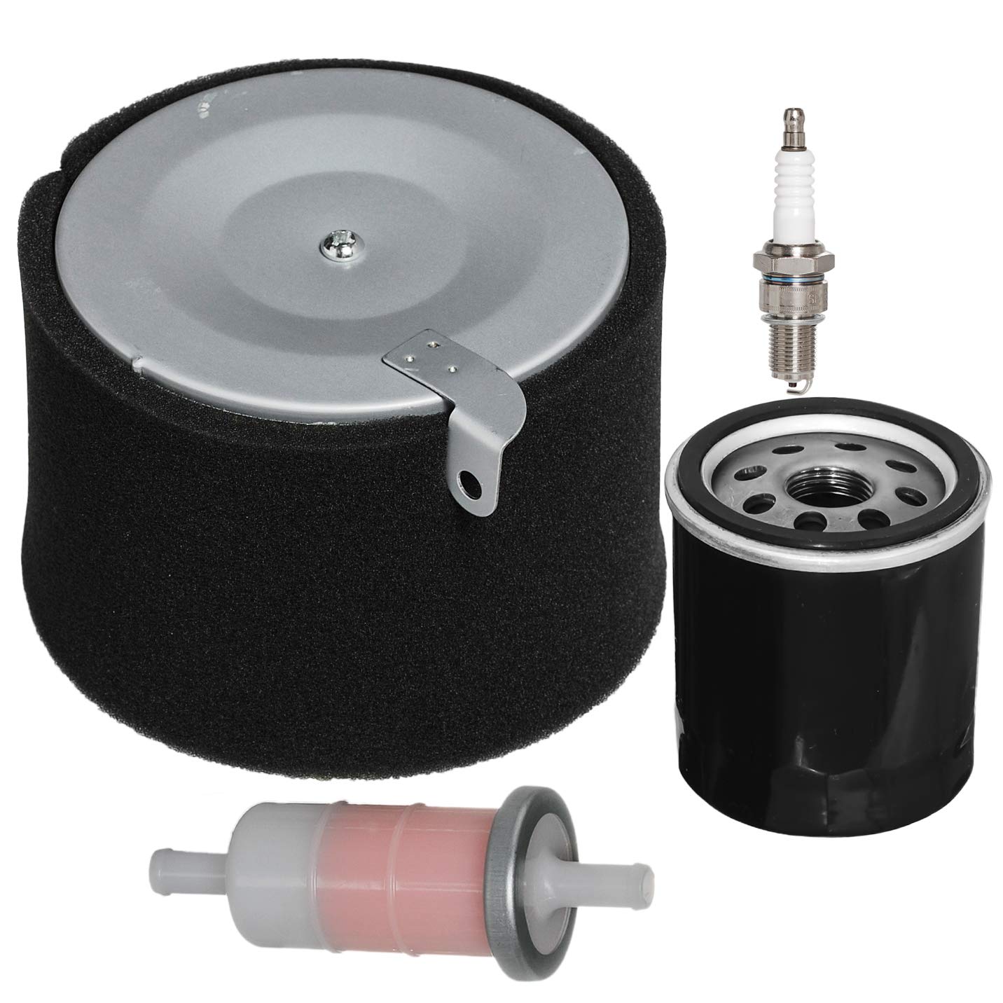 HIFROM 11029-1004 Air Filter Pre-Filter Oil Fuel Filter Spark Plug Tune Up Kit replacement for Kawasaki Mule 500 520 550 600 610