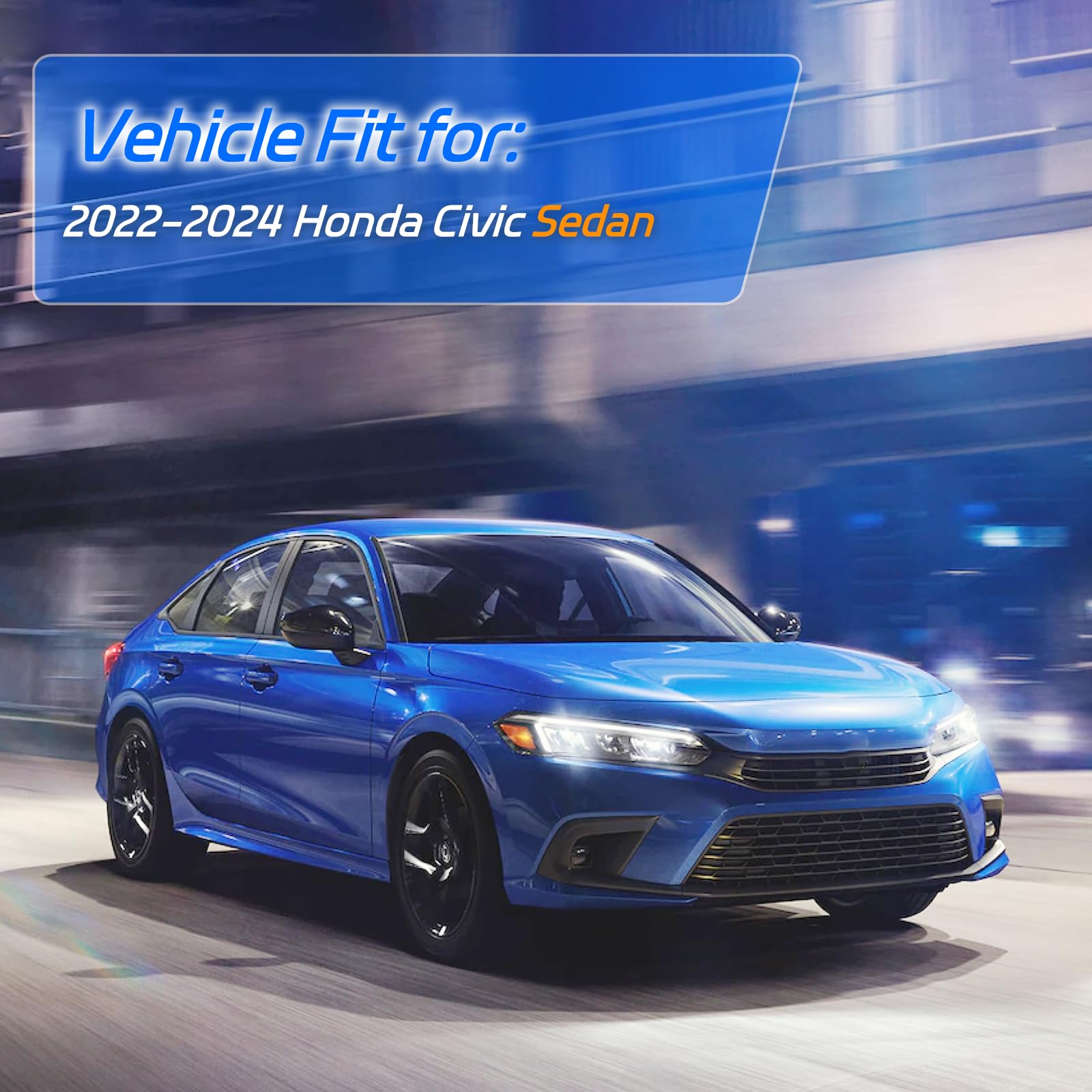 CHYKORLA 4pcs in-Channel Window Visors Rain Guards Fit for 2022 2023 2024 Honda Civic Sedan 4-Door, Sun Shields Side Window Defl