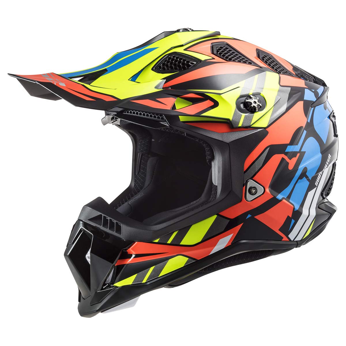 LS2 Helmets MX-Off Road Subverter Evo Helmet (Rascal Gloss Black Fluo Orange - Small)