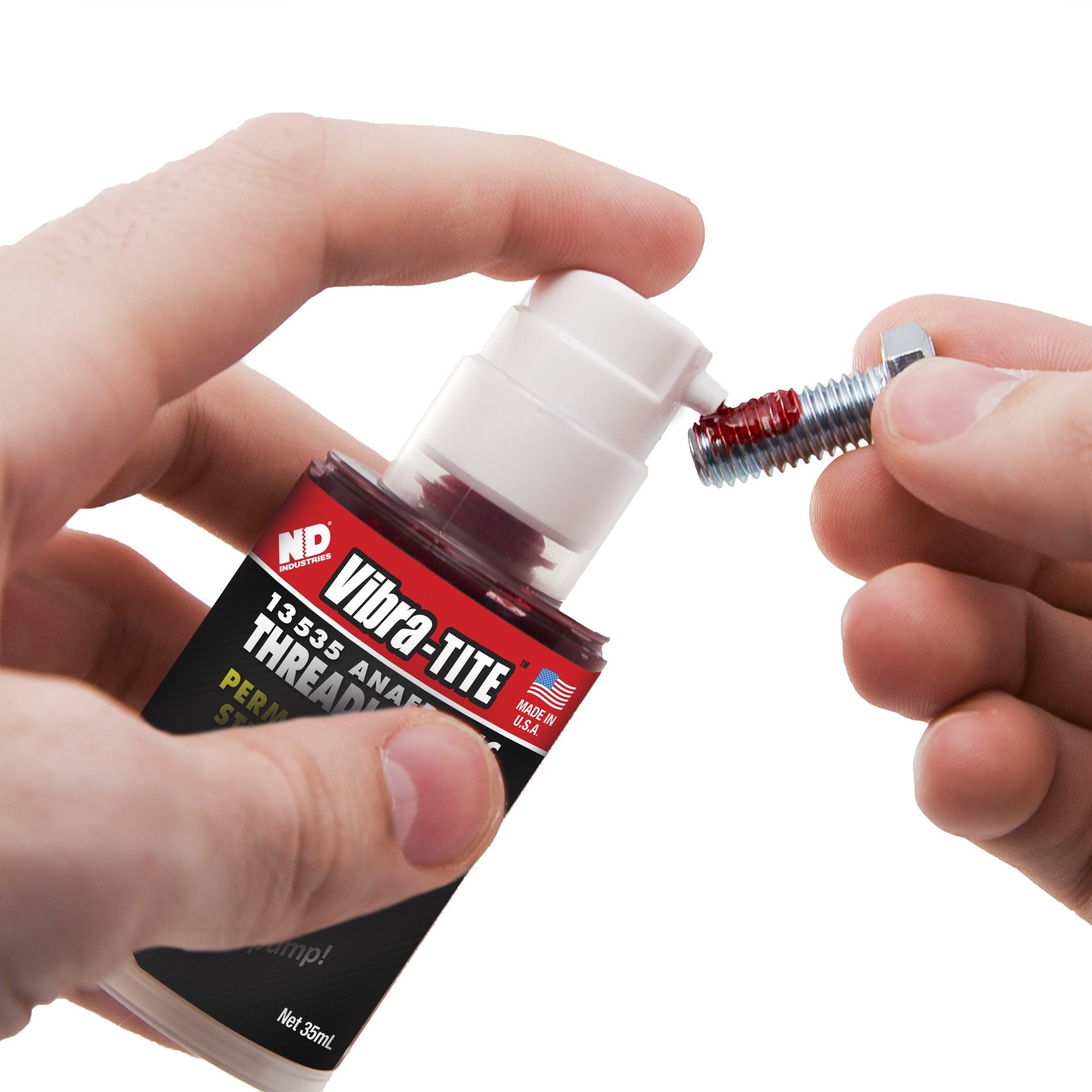 Vibra-Tite - 13535 135 Permanent Strength Gel Anaerobic Threadlocker, 35 Ml Pump, Red